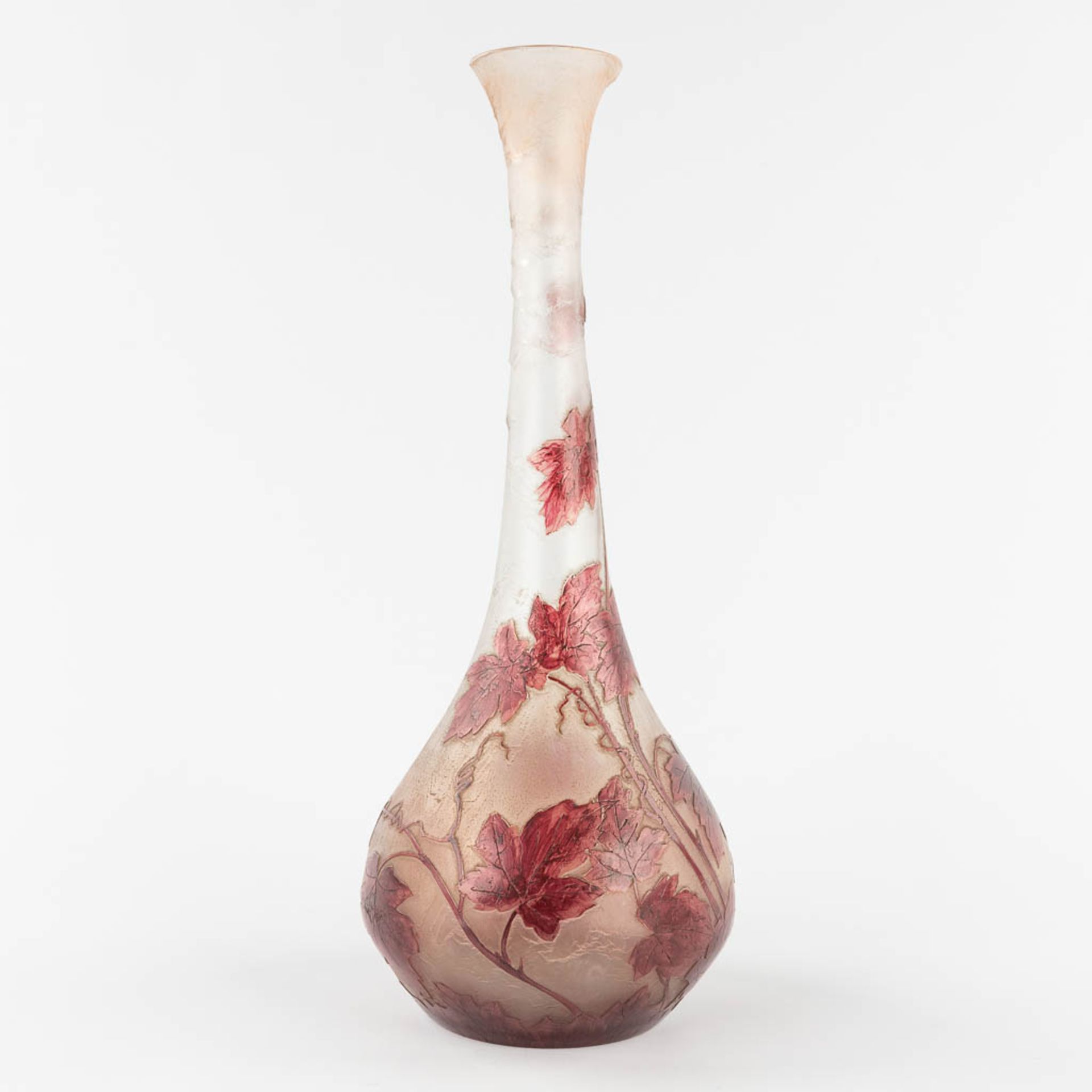 François-Théodore LEGRAS (1839-1916) 'Soliflore' Pâte-de-verre glass. (H:40 x D:15 cm) - Image 7 of 12