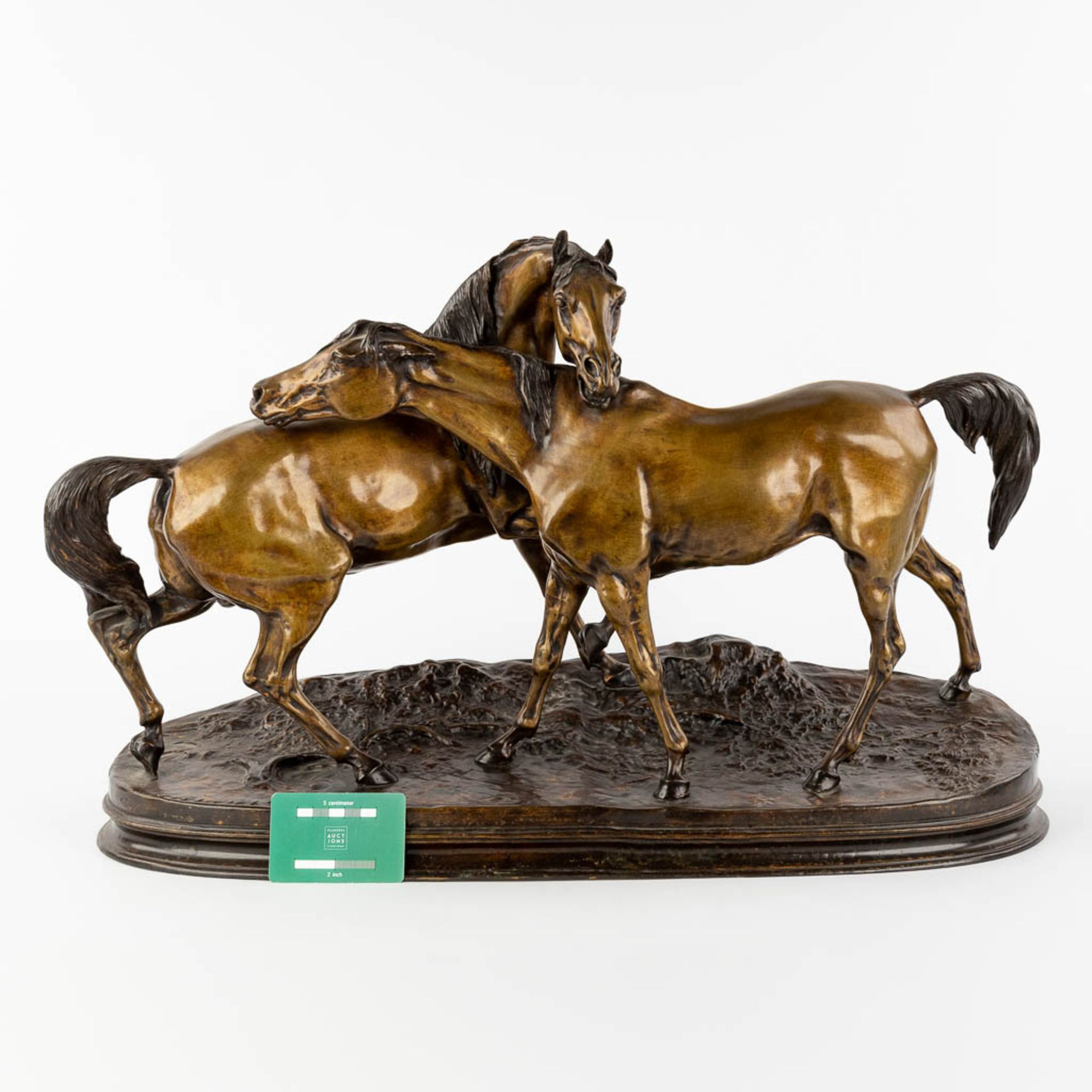 Pierre-Jules MÈNE (1810-1879)(After) 'Horses' patinated bronze, posthumously cast. (L:22 x W:70 x H: - Bild 2 aus 12