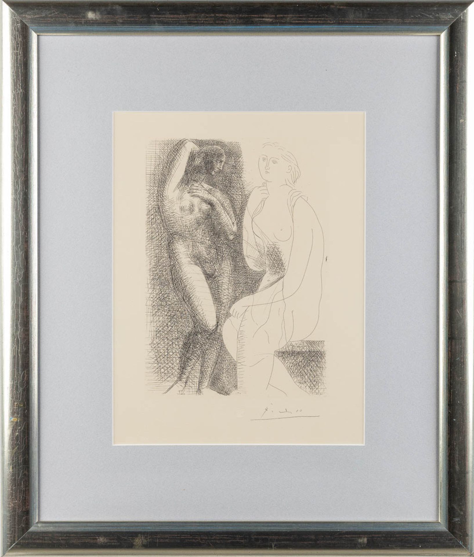 Pablo PICASSO (1881-1973) 'Nude before a statue' for the Vollard Suite. (W:30 x H:40 cm) - Image 3 of 6