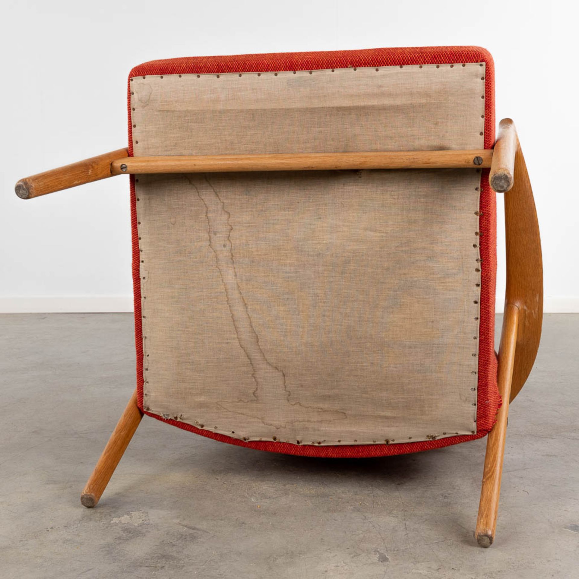 Alf SVENSSON (1923-1992) A mid-century 'Highback' armchair, wood and fabric. Circa 1960. (L:73 x W:8 - Image 13 of 13