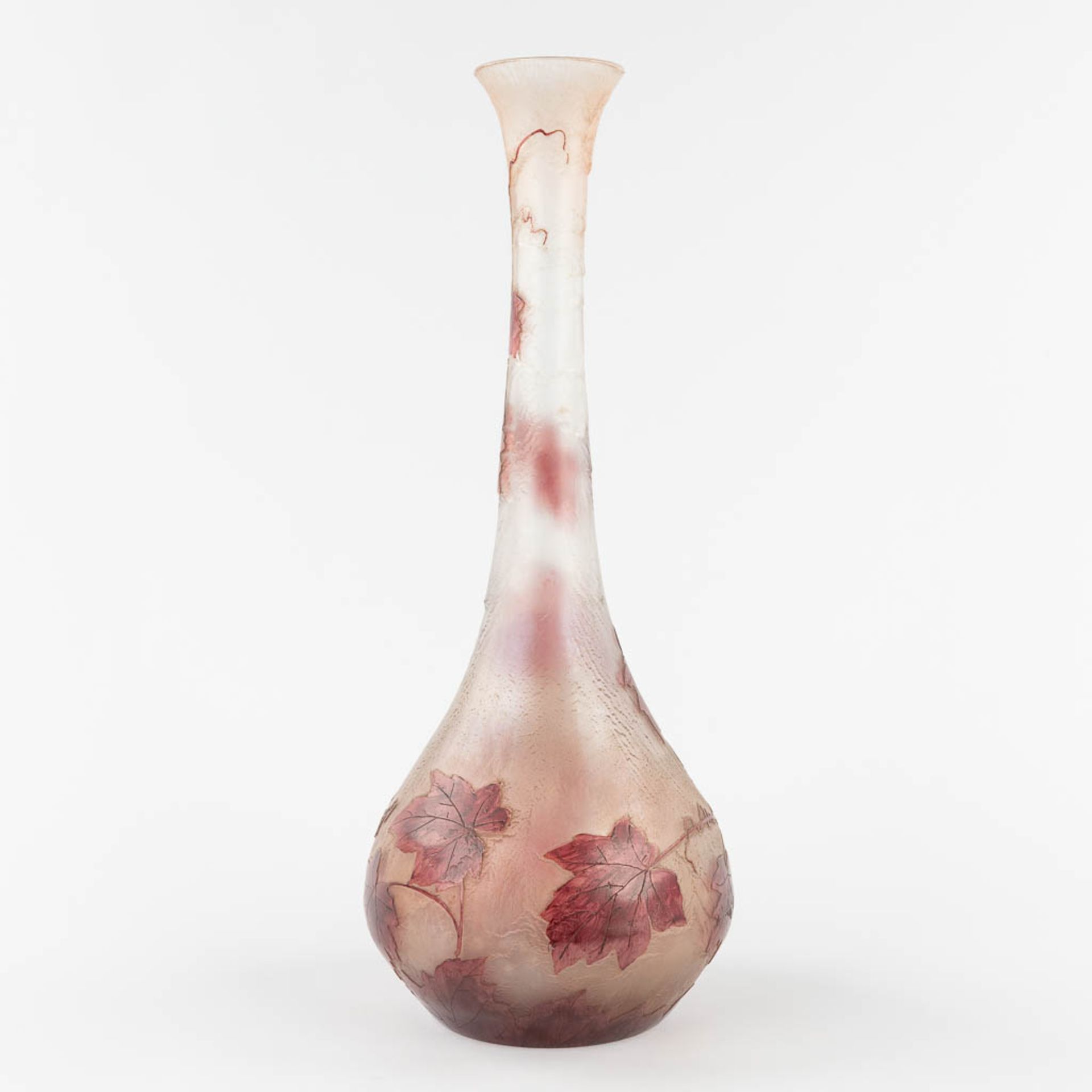 François-Théodore LEGRAS (1839-1916) 'Soliflore' Pâte-de-verre glass. (H:40 x D:15 cm) - Image 5 of 12