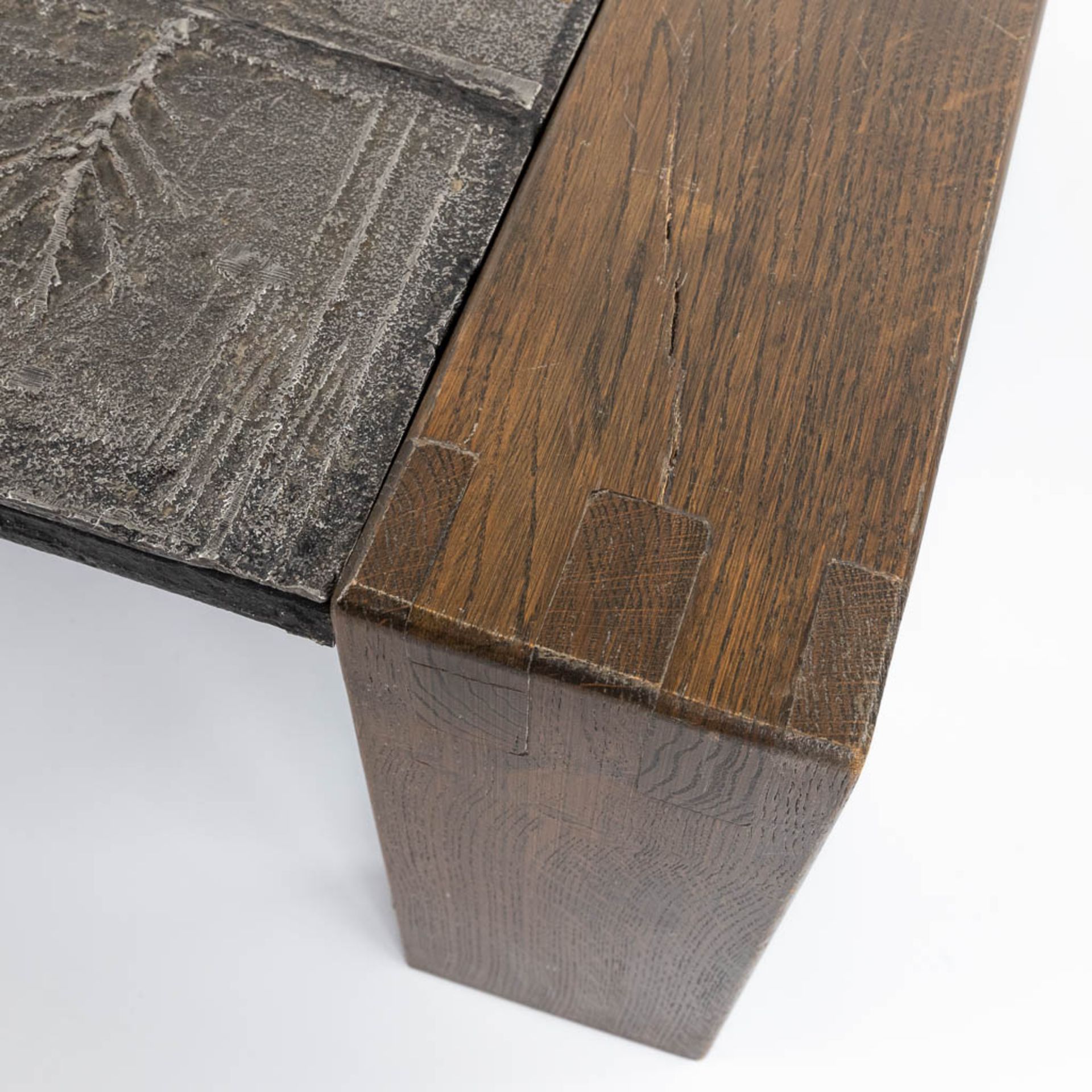 Pia MANU (XX) 'Coffee Table' metal on a wood frame, circa 1960. (L:64,5 x W:199 x H:30 cm) - Image 10 of 15