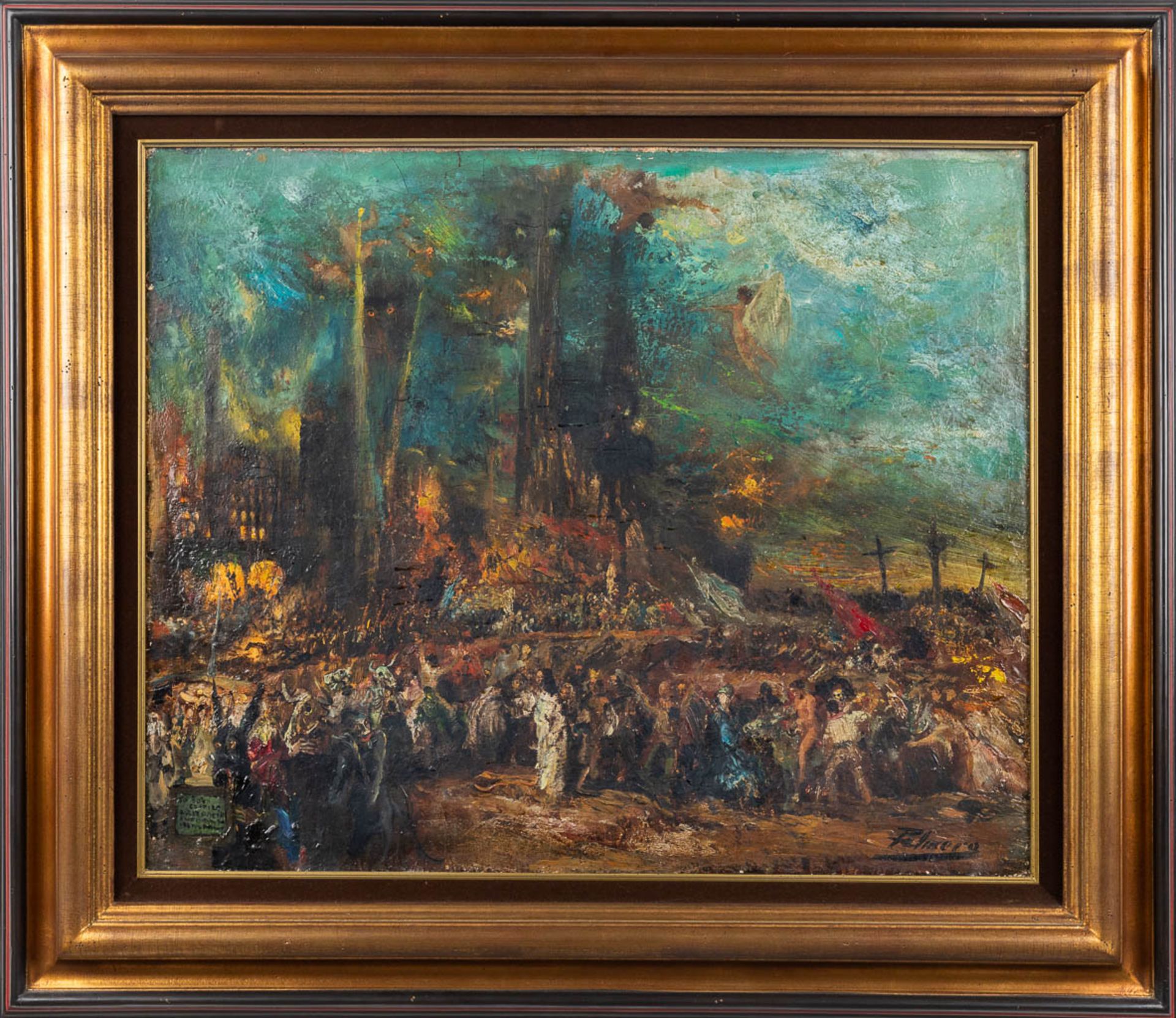 Alfredo PALMERO (1901-1991) 'the Resurrection' oil on canvas. (W:73,5 x H:60,5 cm) - Bild 3 aus 12