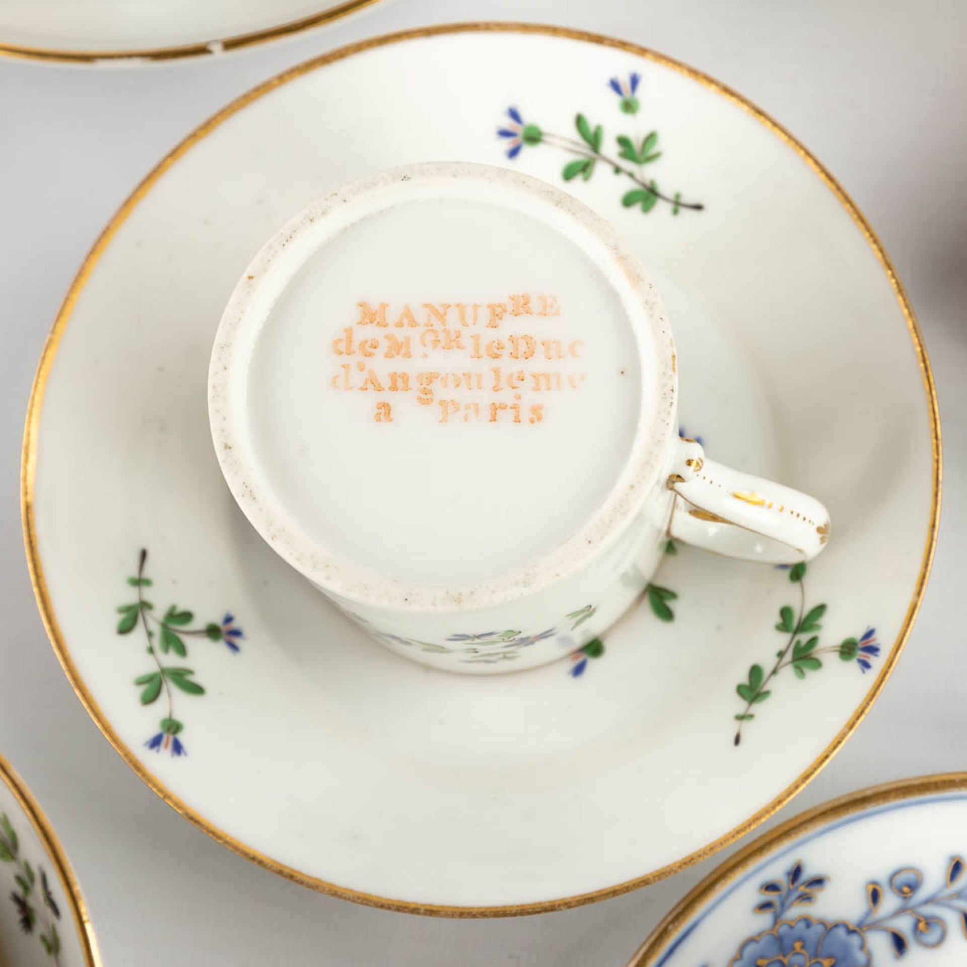 A large collection of porcelain items and table accessories of multiple marks. 19th and 20th C. (H:2 - Image 13 of 36