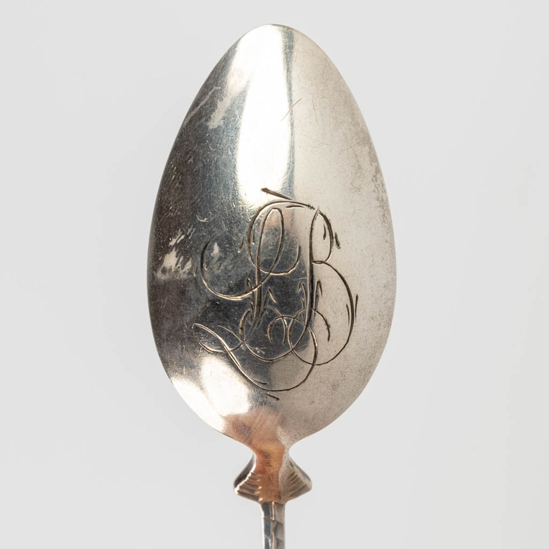 Two Ecrins with silver spoons, added 1 Ecrin with pieces of silver-plated cutlery marked Boulinger. - Image 17 of 18