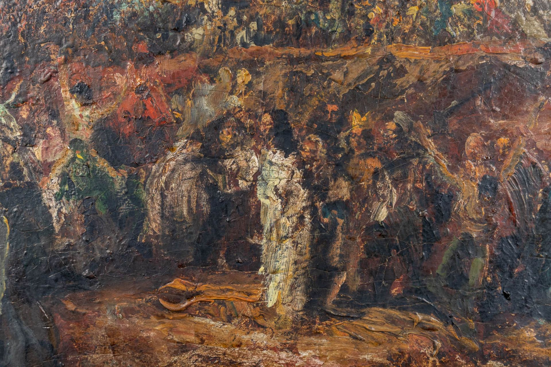 Alfredo PALMERO (1901-1991) 'the Resurrection' oil on canvas. (W:73,5 x H:60,5 cm) - Image 4 of 12