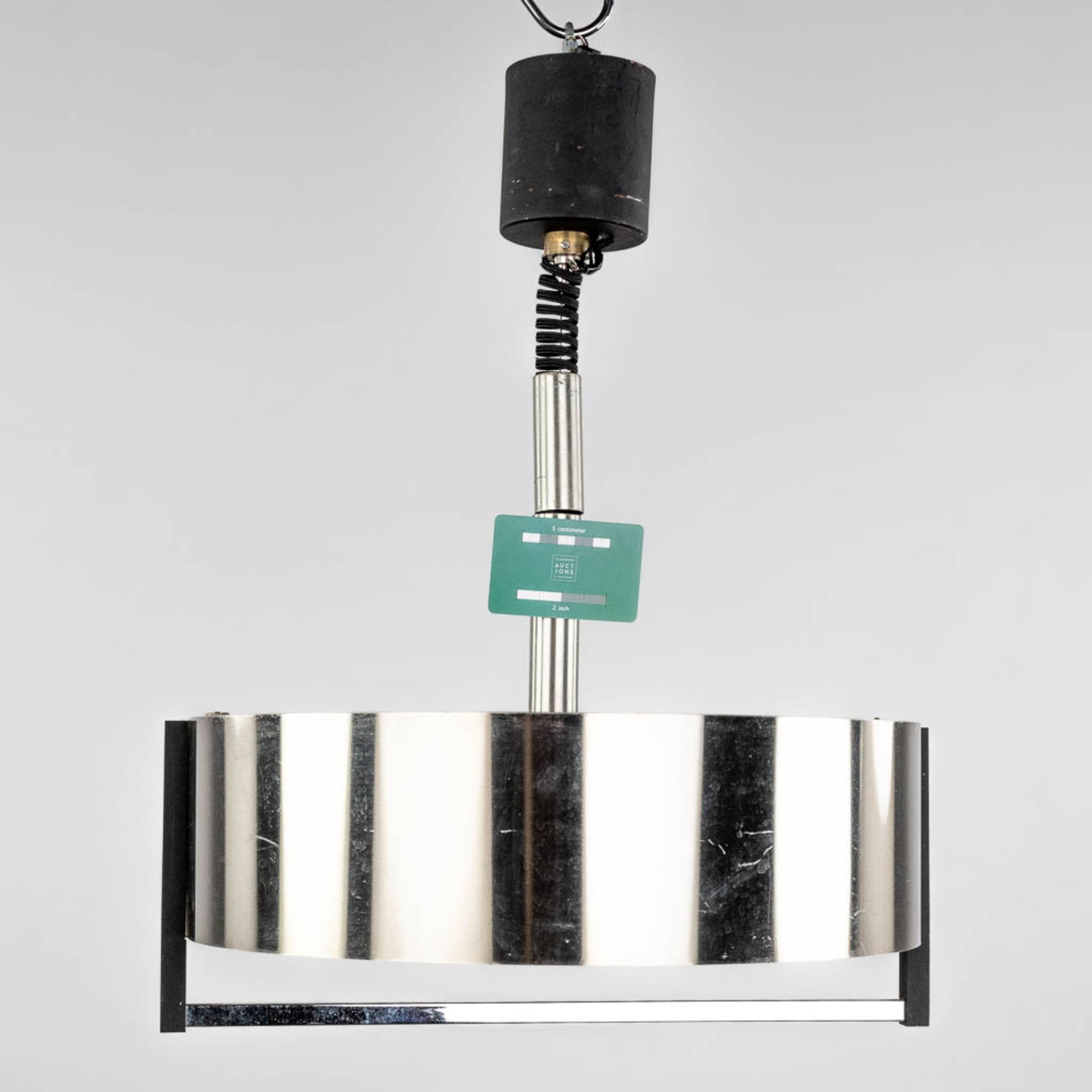 A suspension lamp, Space Age, Chromed metal. Circa 1970. (L:40 x W:43 x H:30 cm) - Bild 2 aus 6