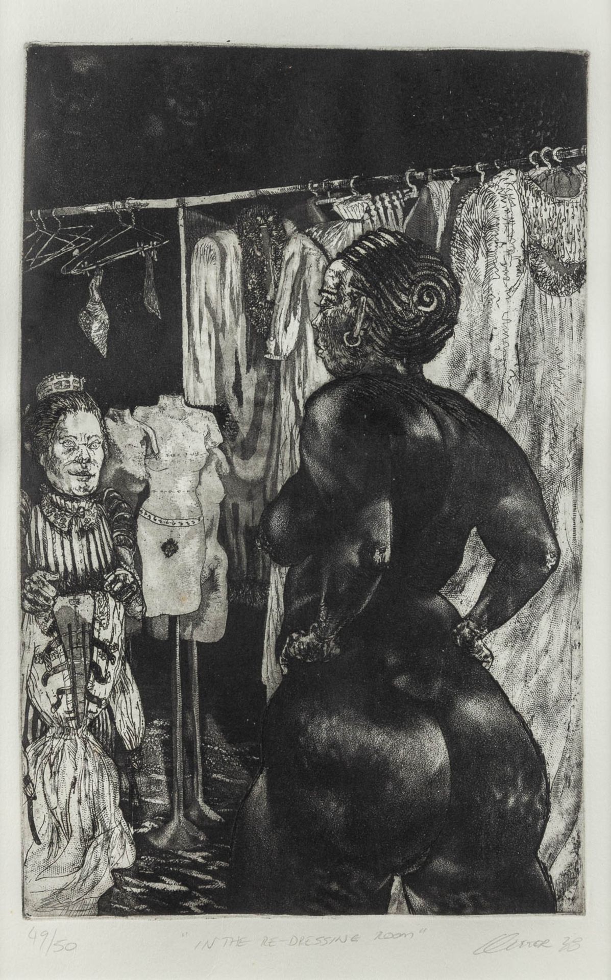 Diane VICTOR (1964 )'In the Re-dressing room' a lithograph, 49/50. (W:20 x H:31 cm)