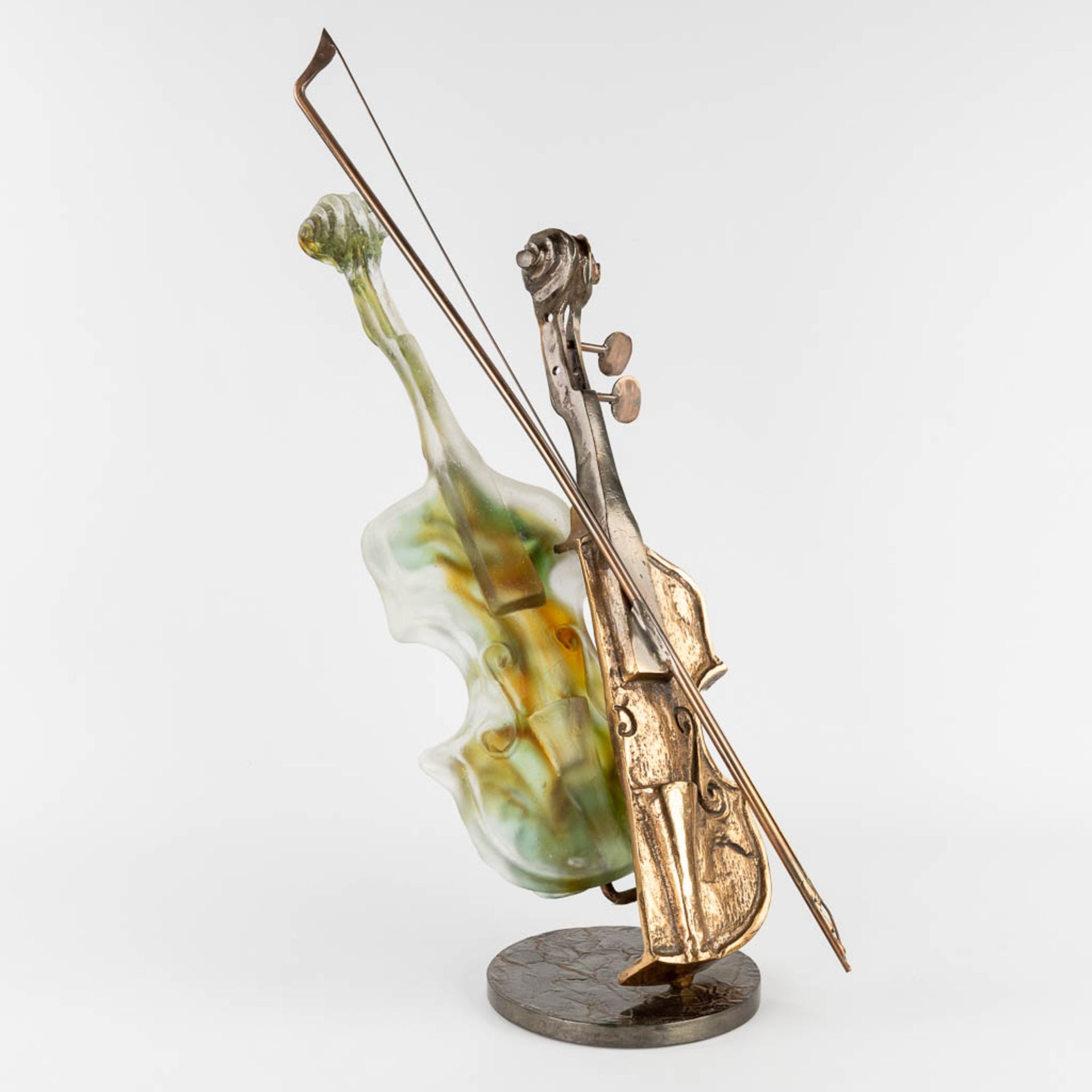 Yves LOHE (1947) 'Violin' bronze and glass. (L:26 x W:40 x H:72 cm) - Image 4 of 13