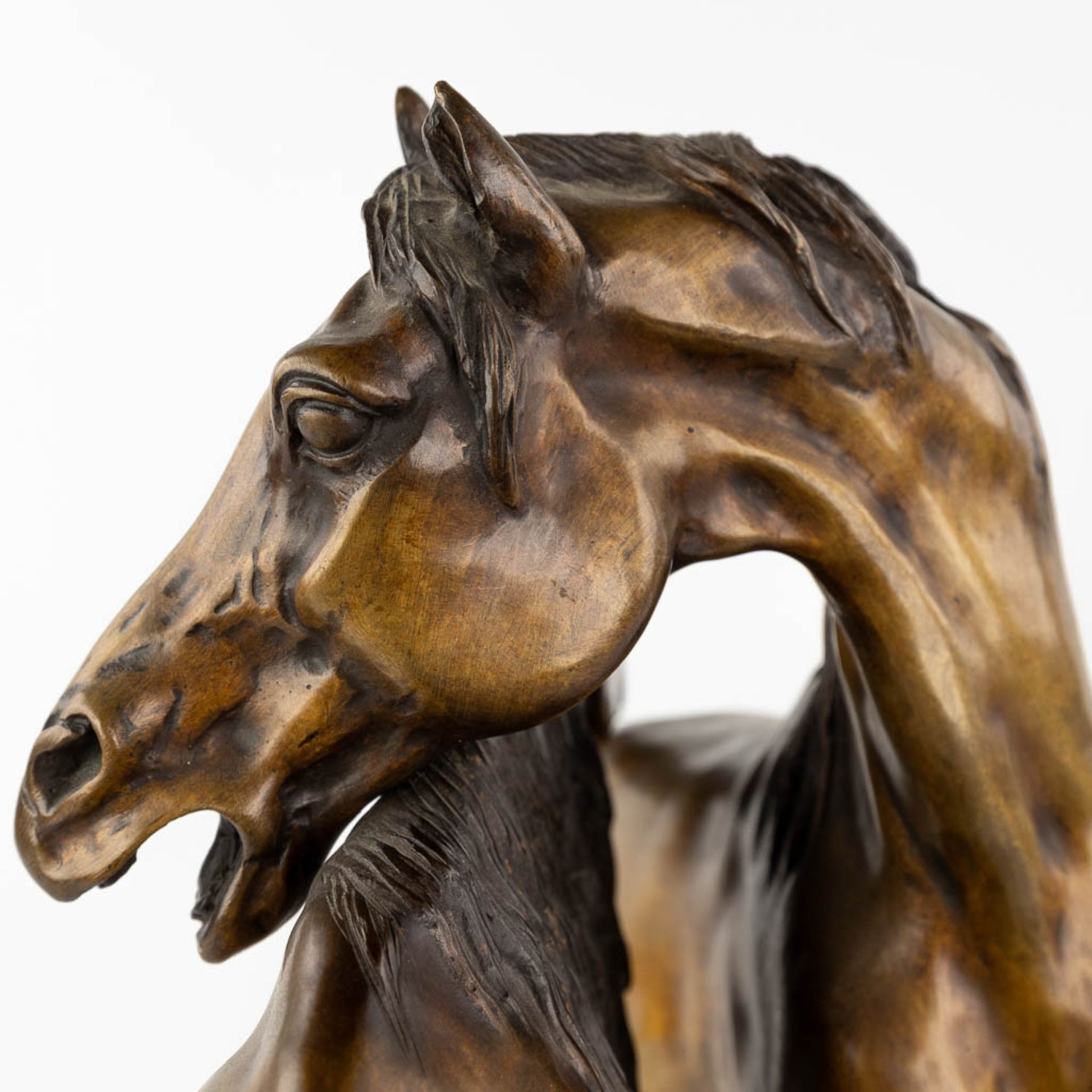 Pierre-Jules MÈNE (1810-1879)(After) 'Horses' patinated bronze, posthumously cast. (L:22 x W:70 x H: - Bild 10 aus 12