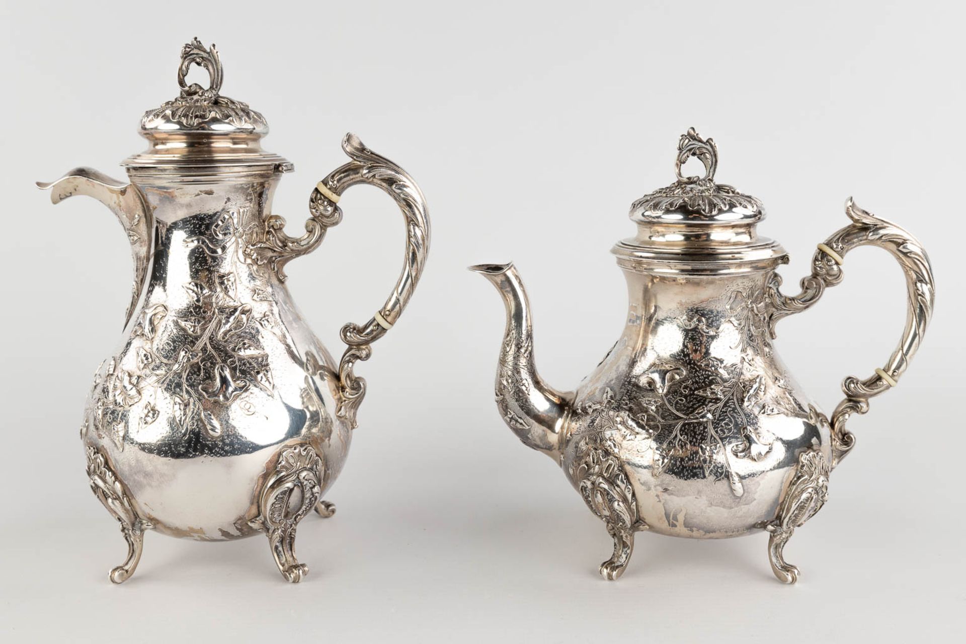 Rodolphe BEUNKE (XIX-XX) a 4-piece silver Coffee and Tea service. 1580g. Circa 1900. (L:10 x W:16 x - Bild 9 aus 22