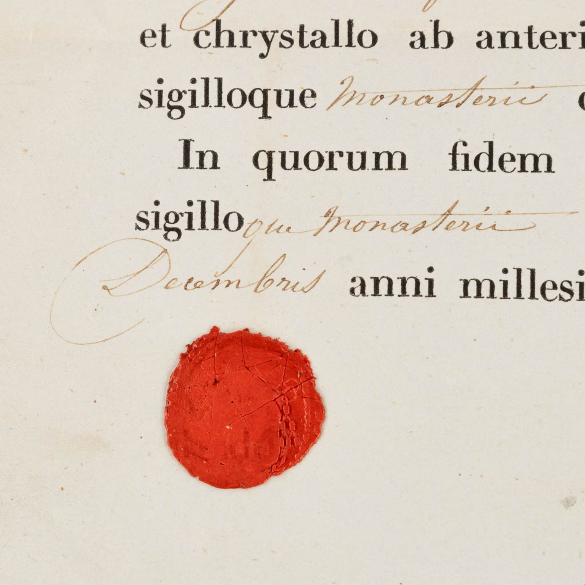 A sealed Theca with relic: Ex ossibus Sancto Simpliciae Martyr. (H:1,5 x D:3,8 cm) - Bild 2 aus 6