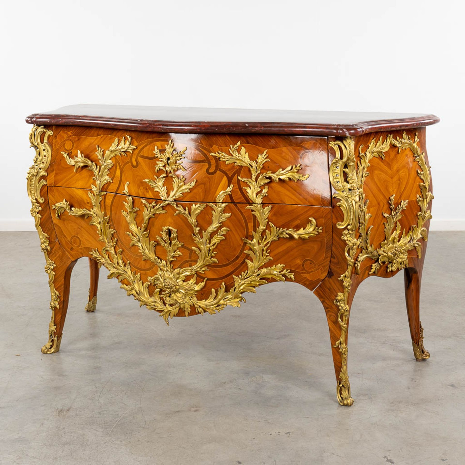 Pierre Roussel (1723-1782) A two-drawer commode, mounted with ormolu bronze. 18th C. (L:63 x W:150 x