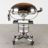 Orfèverie Wiskeman, A serving cart or trolley, silver-plated metal. Circa 1900. (L:58 x W:114 x H:11