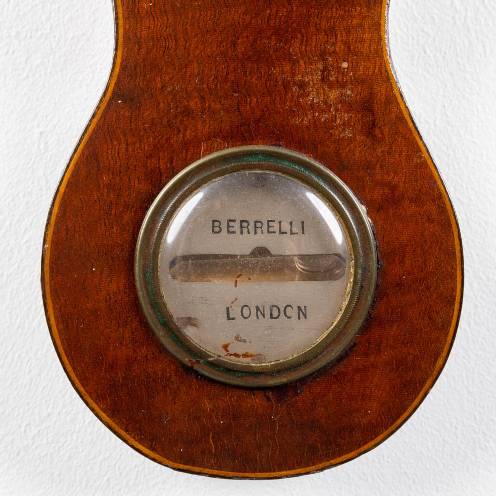 An antique English 'Barometer', 19th C. (W:25 x H:96 cm) - Image 7 of 9