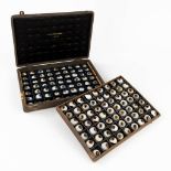 Klein-Glitschka Gand, a large collection of glass prosthetic eyes. Circa 1900. (L:21 x W:30 x H:5 cm