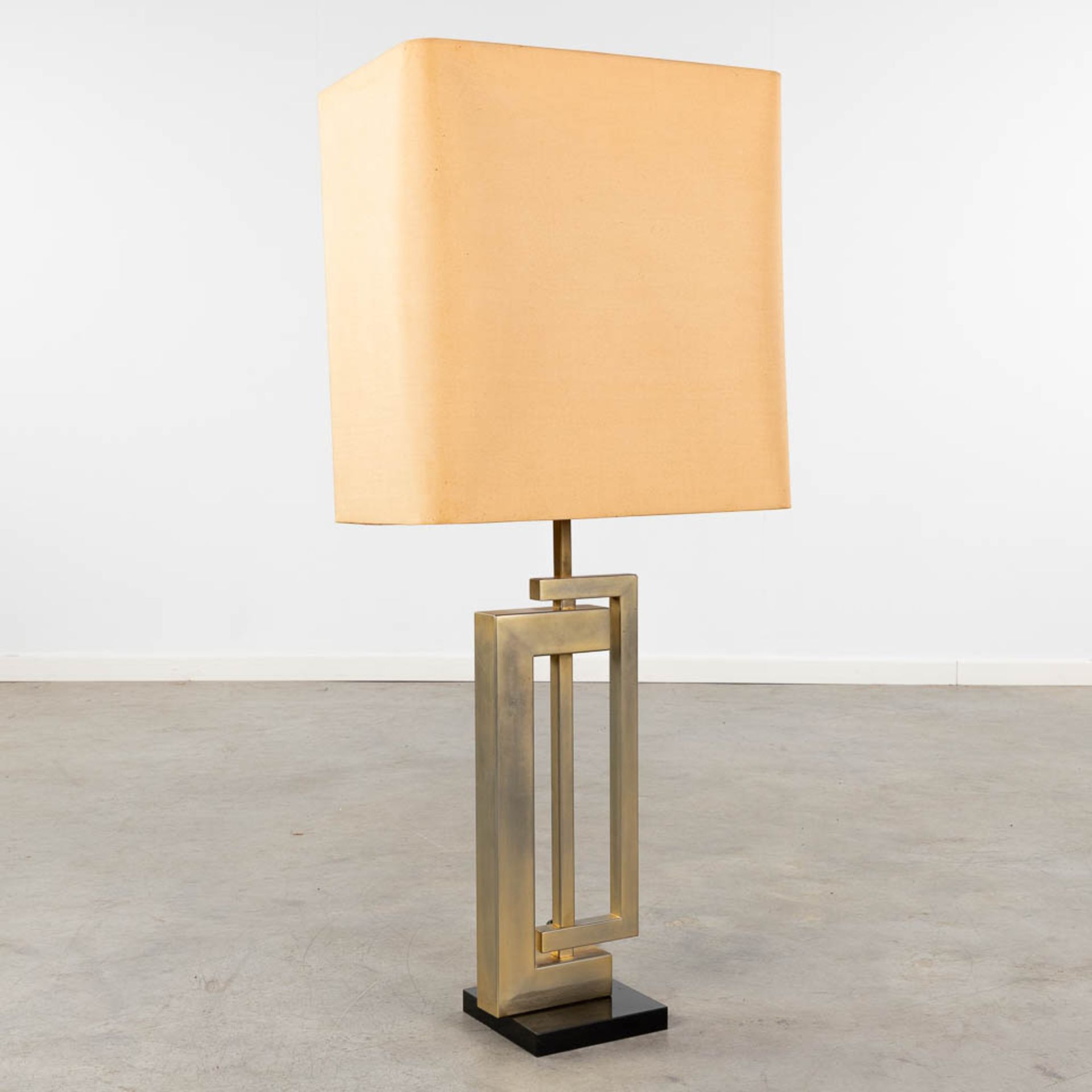 A vintage table lamp in the style of Willy Rizzo / Belgo Chrome. Circa 1980. (W:20 x H:95 cm) - Bild 3 aus 9