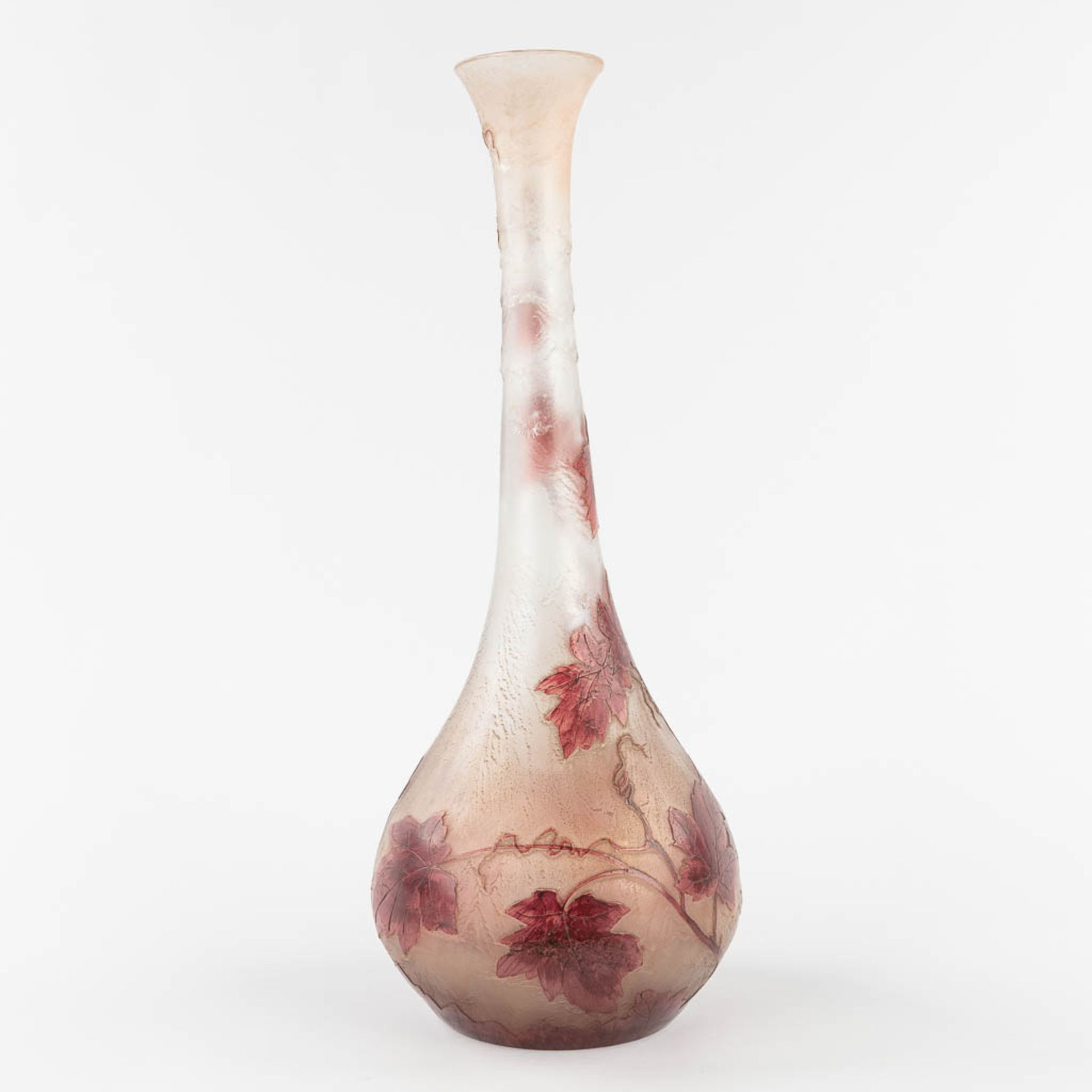 François-Théodore LEGRAS (1839-1916) 'Soliflore' Pâte-de-verre glass. (H:40 x D:15 cm) - Image 6 of 12