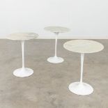 Eero SAARINEN (1910-1961) for Knoll, 3 side tables. (H:51 x D:40,5 cm)