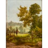 Euphrosine BEERNAERT (1831-1901) 'Landscape' oil on canvas. (W:26 x H:36 cm)