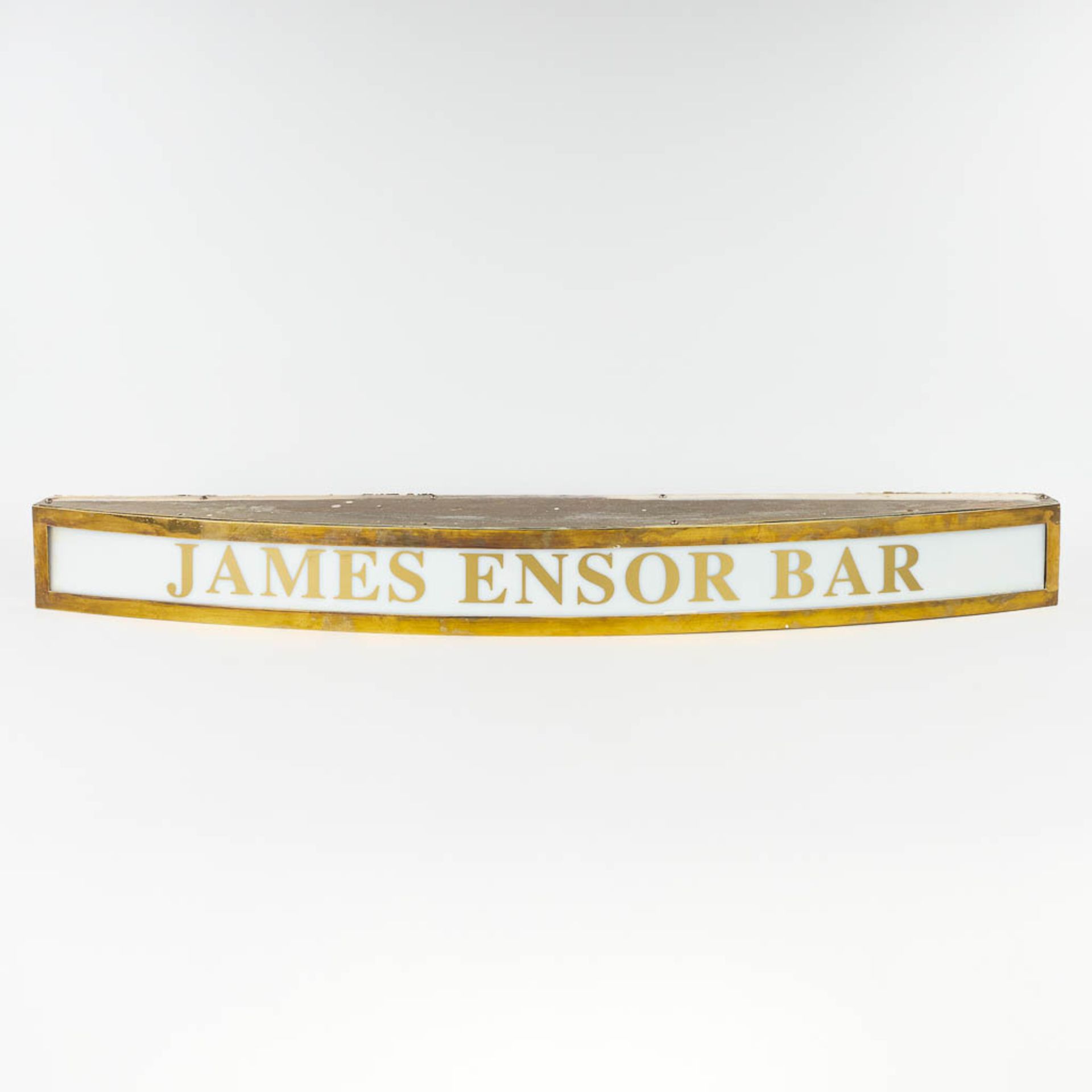 A vintage lightbox with advertising for the 'James Ensor Bar', from the Hotel Imperial, Ostend. (L:1