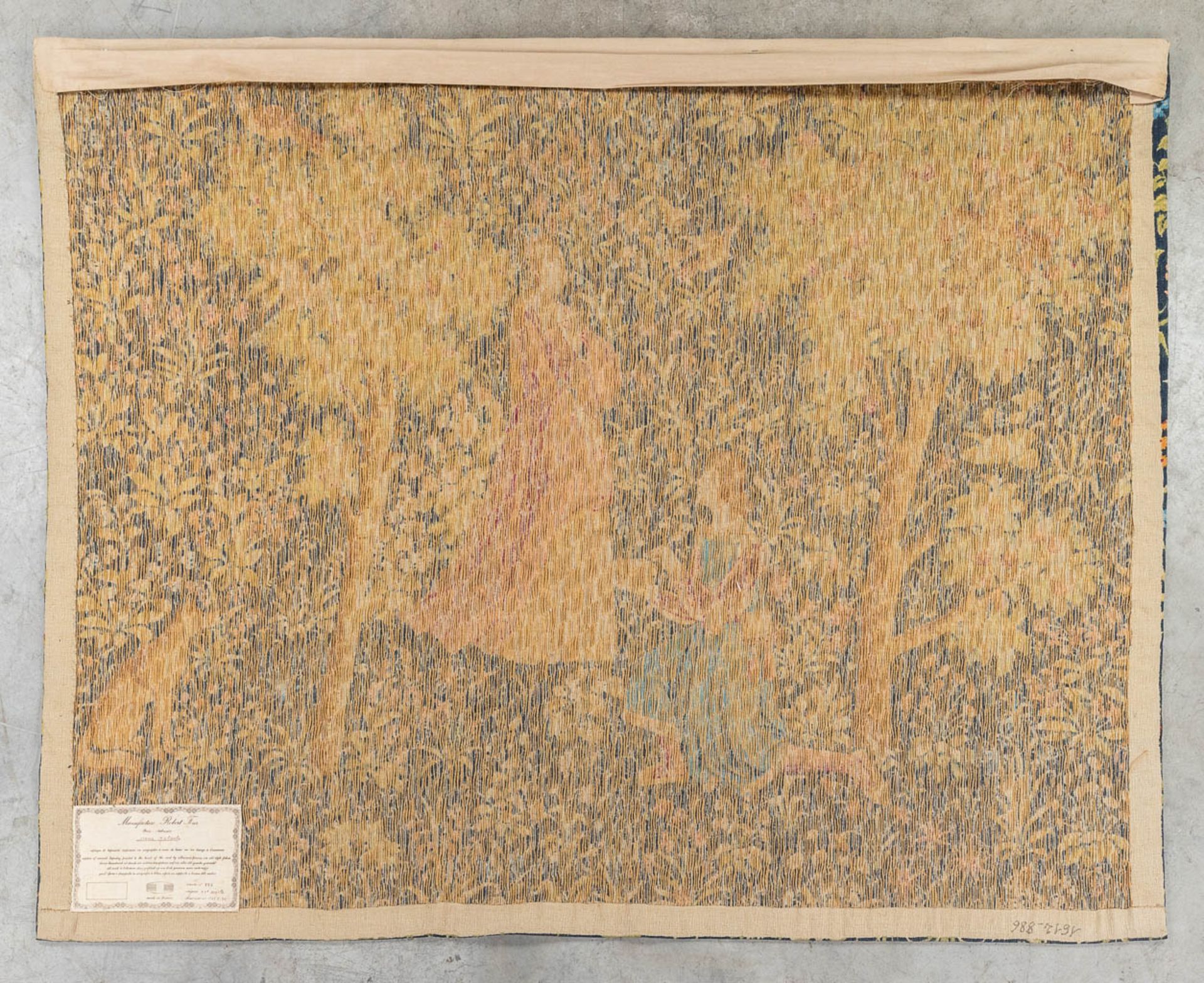 Three vintage tapiseries with medieval and romantic scenes. 20th C. (W:180 x H:145 cm) - Bild 10 aus 11