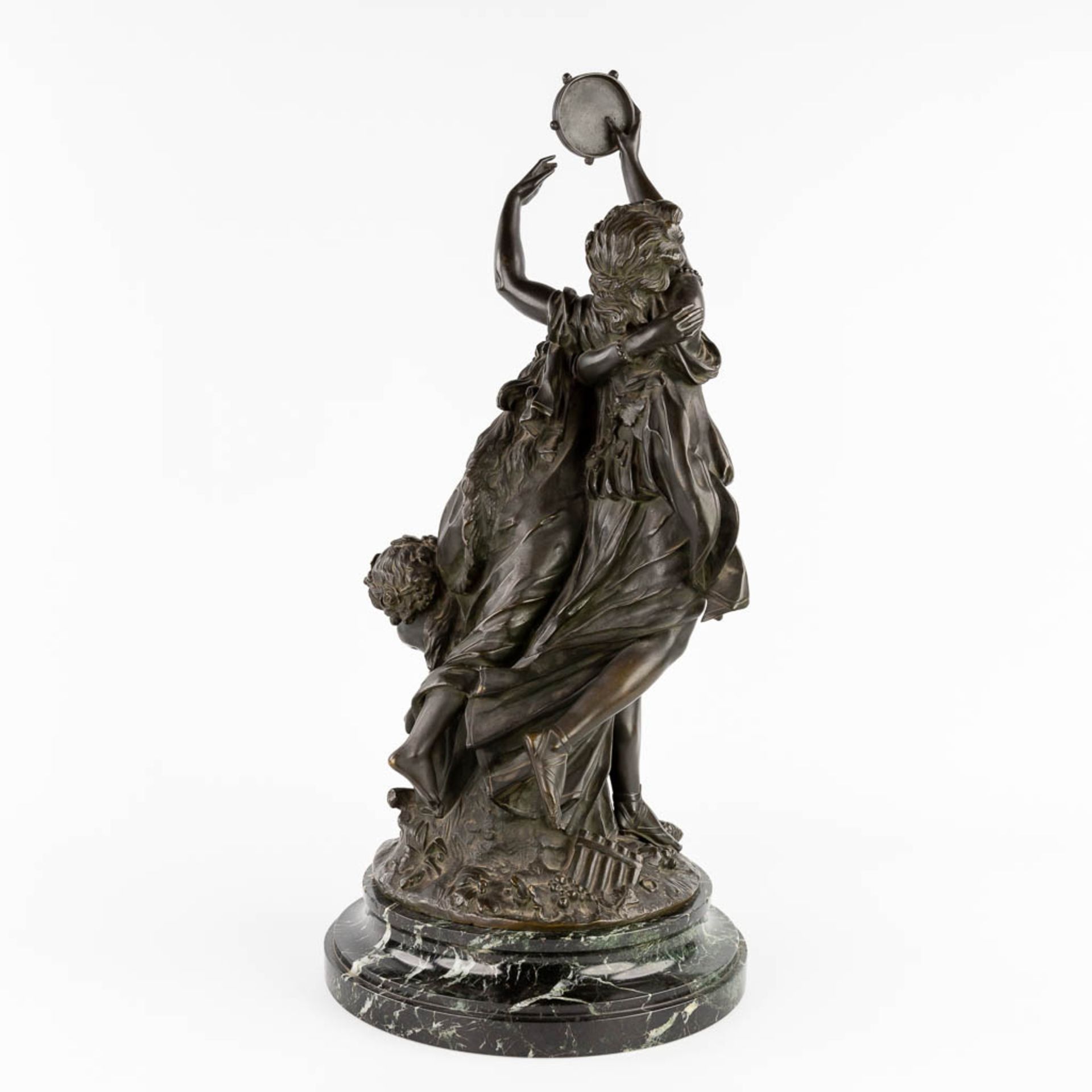 CLODION (1738-1814) 'Bacchantes' patinated bronze. 19th C. (L:25 x W:28 x H:65 cm) - Bild 5 aus 15