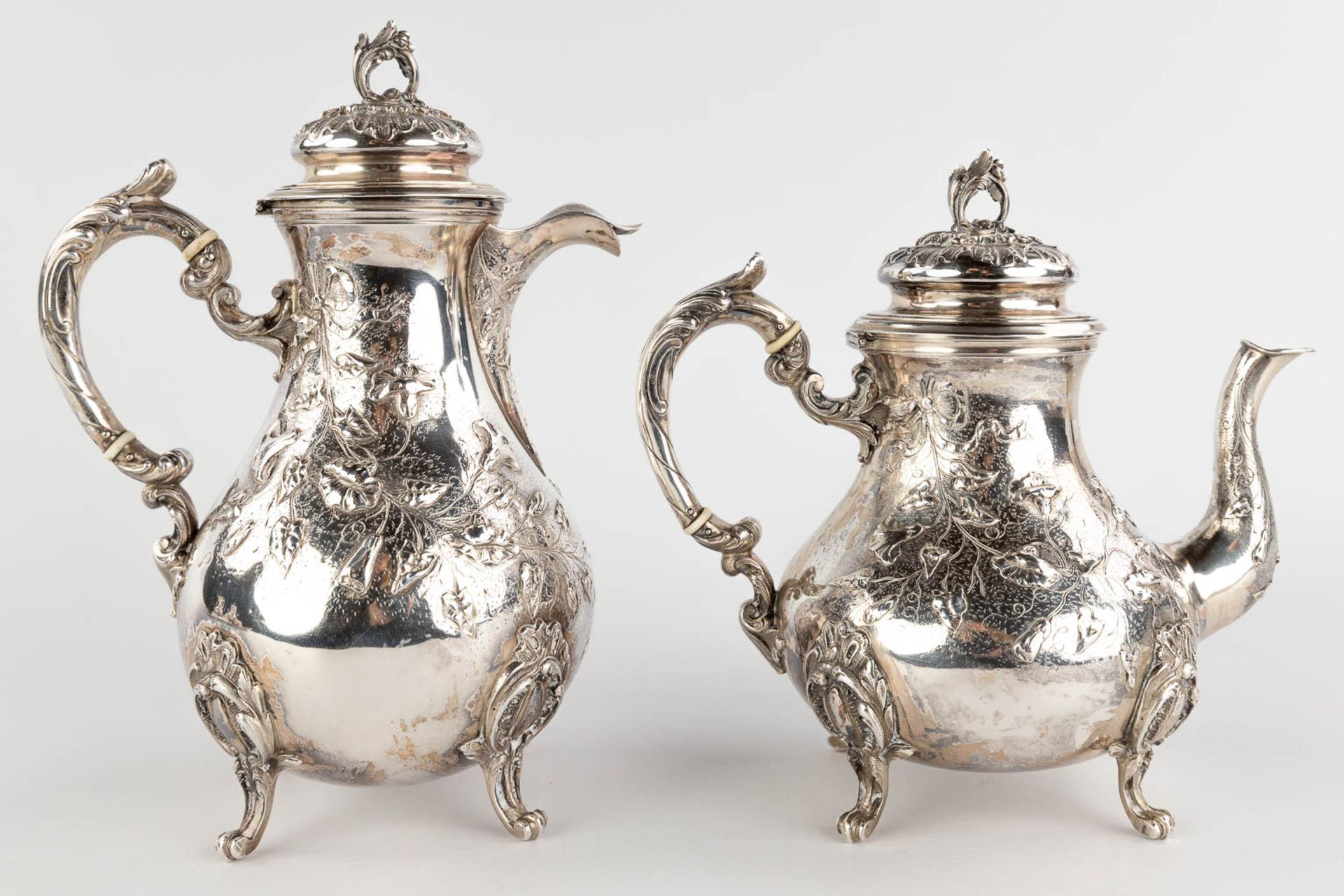 Rodolphe BEUNKE (XIX-XX) a 4-piece silver Coffee and Tea service. 1580g. Circa 1900. (L:10 x W:16 x - Bild 7 aus 22