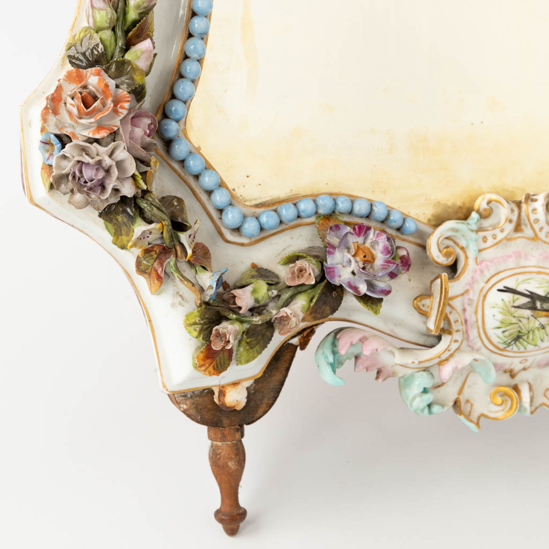 JACOB-PETIT (1796-1868) 'Table Mirror' made of porcelain. 19th C. (W:38 x H:51 cm) - Image 9 of 19