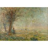 Aloïs DE LAET (1866-1949) 'Landscape' oil on canvas. (W:96 x H:67 cm)