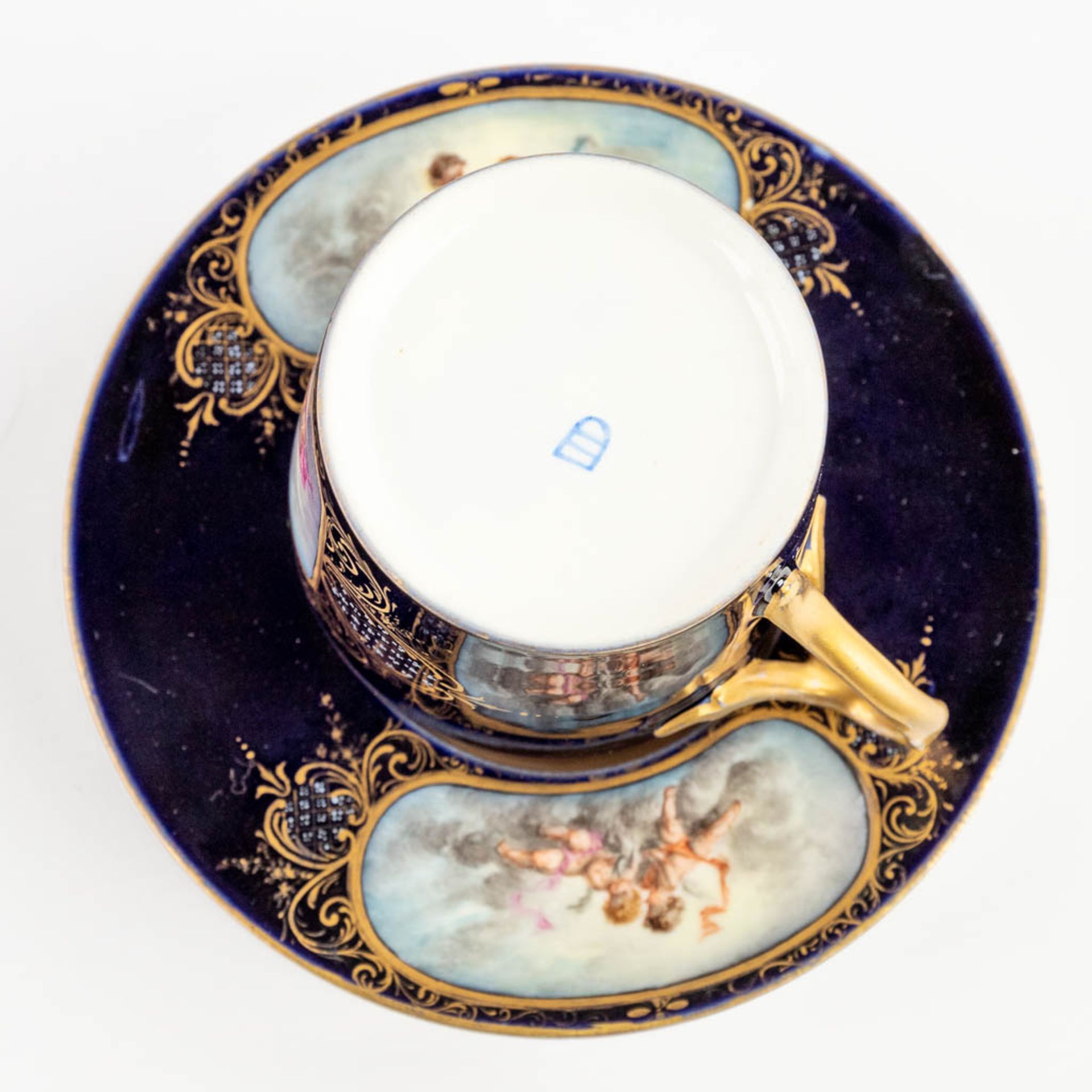 A large collection of porcelain items and table accessories of multiple marks. 19th and 20th C. (H:2 - Image 17 of 36