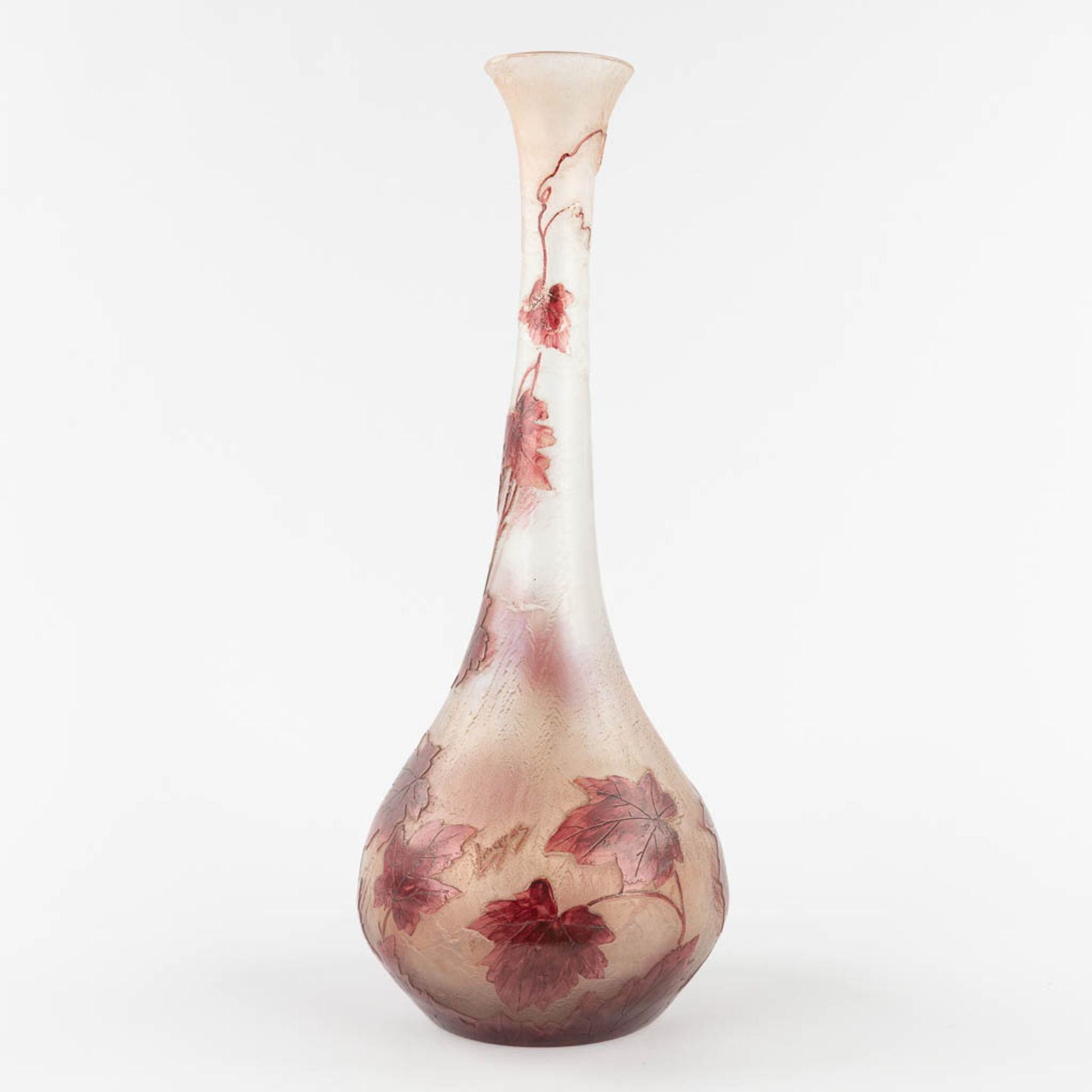 François-Théodore LEGRAS (1839-1916) 'Soliflore' Pâte-de-verre glass. (H:40 x D:15 cm) - Image 4 of 12