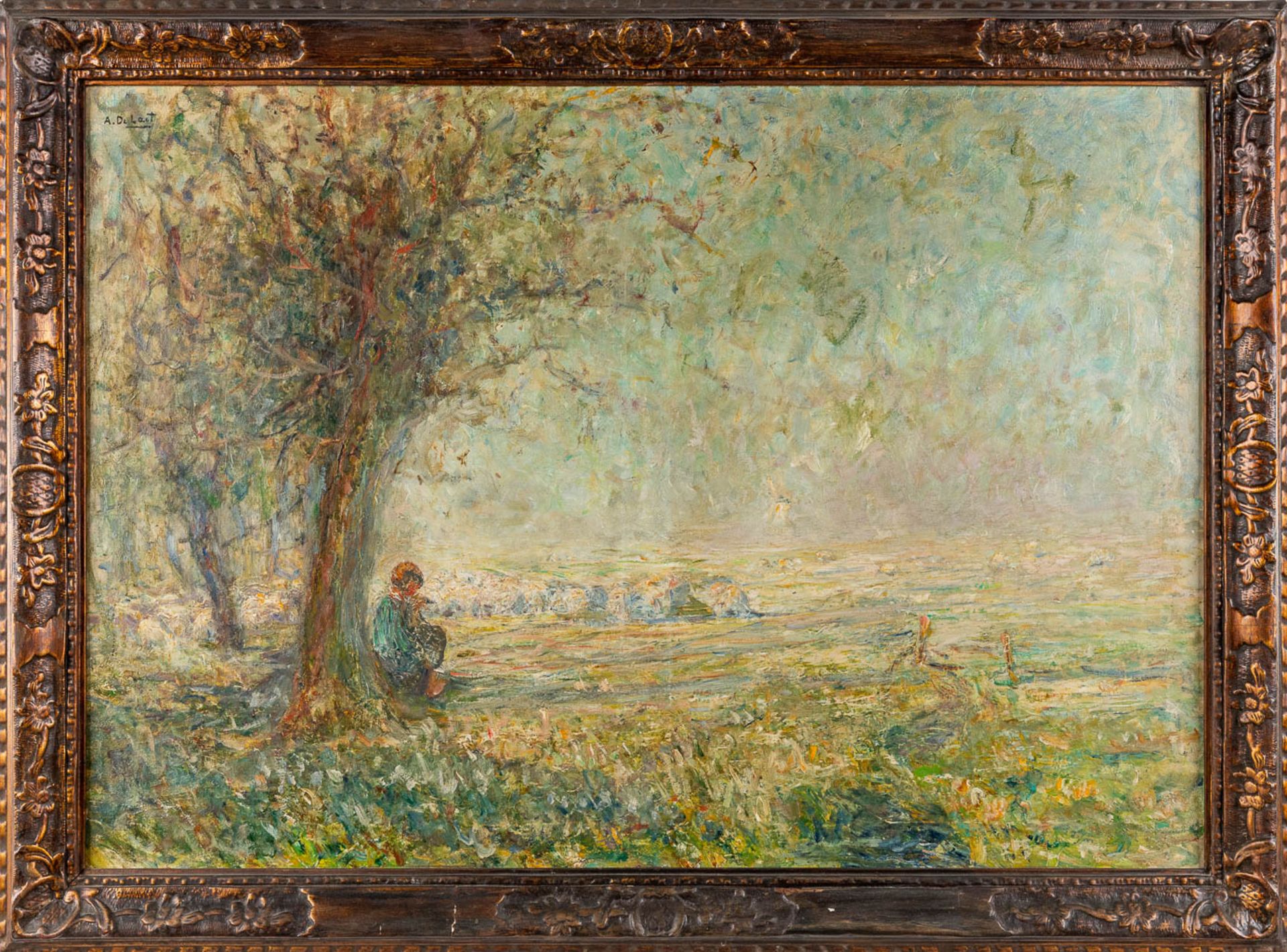 Aloïs DE LAET (1866-1949) 'Landscape' oil on canvas. (W:96 x H:67 cm) - Image 3 of 6