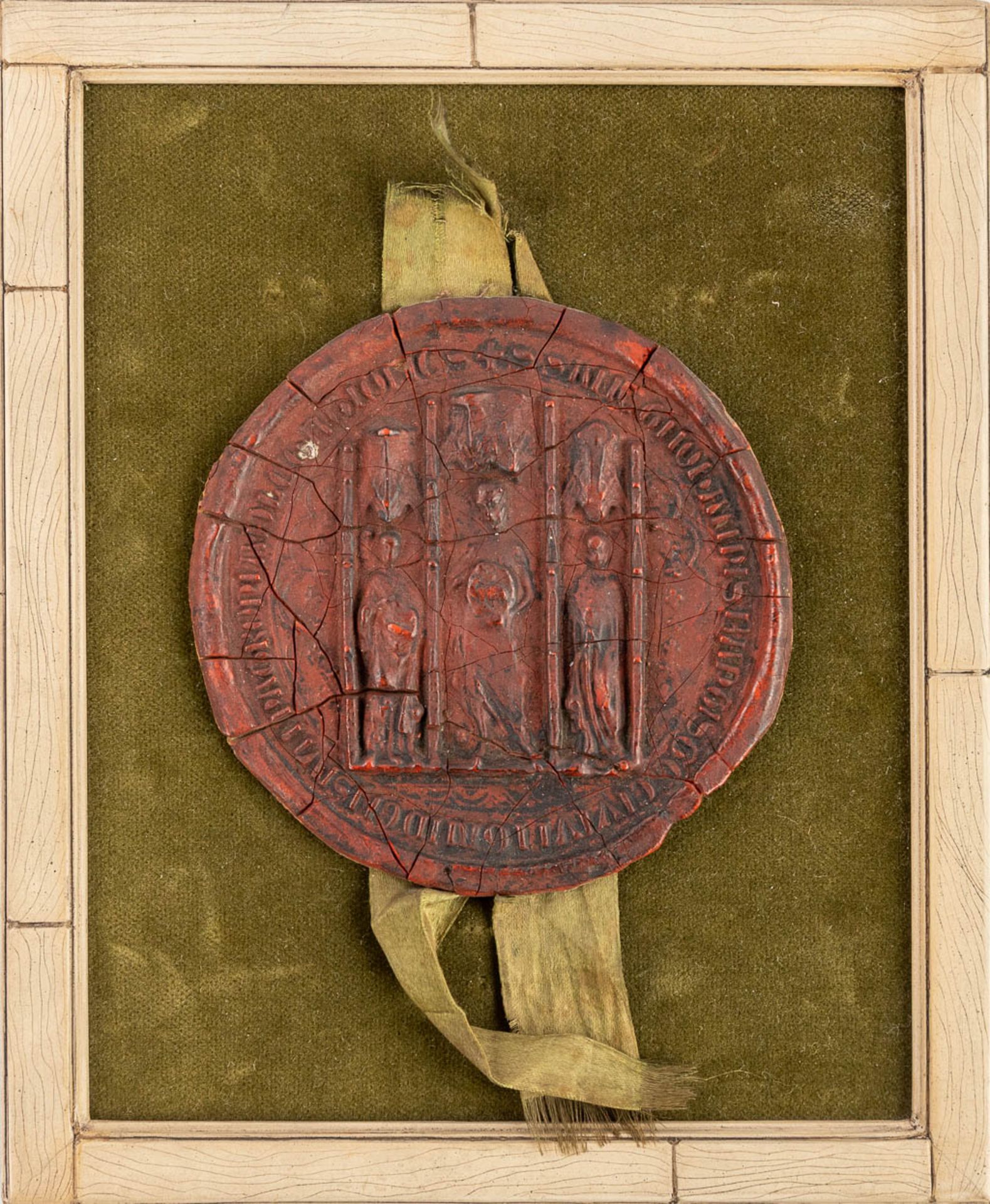 An antique wax seal, probably made in The Netherlands. (W:16 x H:19,5 cm)