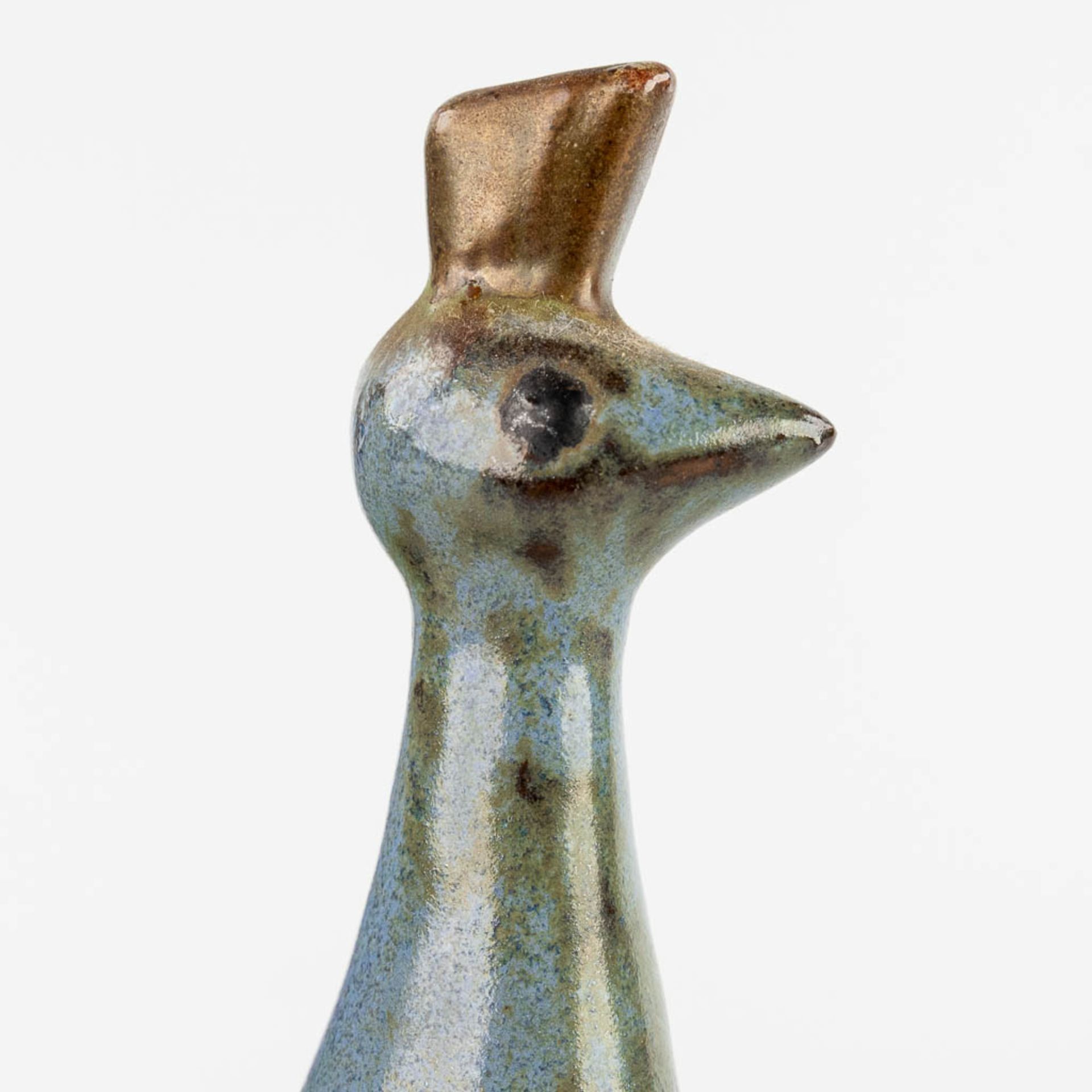 Rogier VANDEWEGHE (1923-2020) 'Peacock' glazed ceramics. (L:14 x W:14 x H:19 cm) - Image 9 of 11