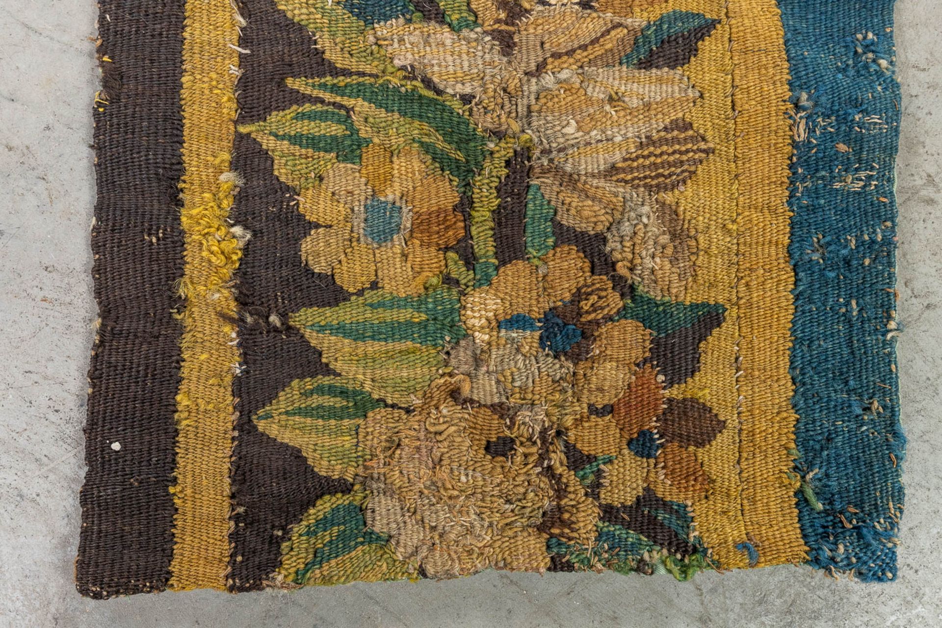 Two antique pieces of textile, 17th and 19th C. (L:240 x W:32 cm) - Image 7 of 10