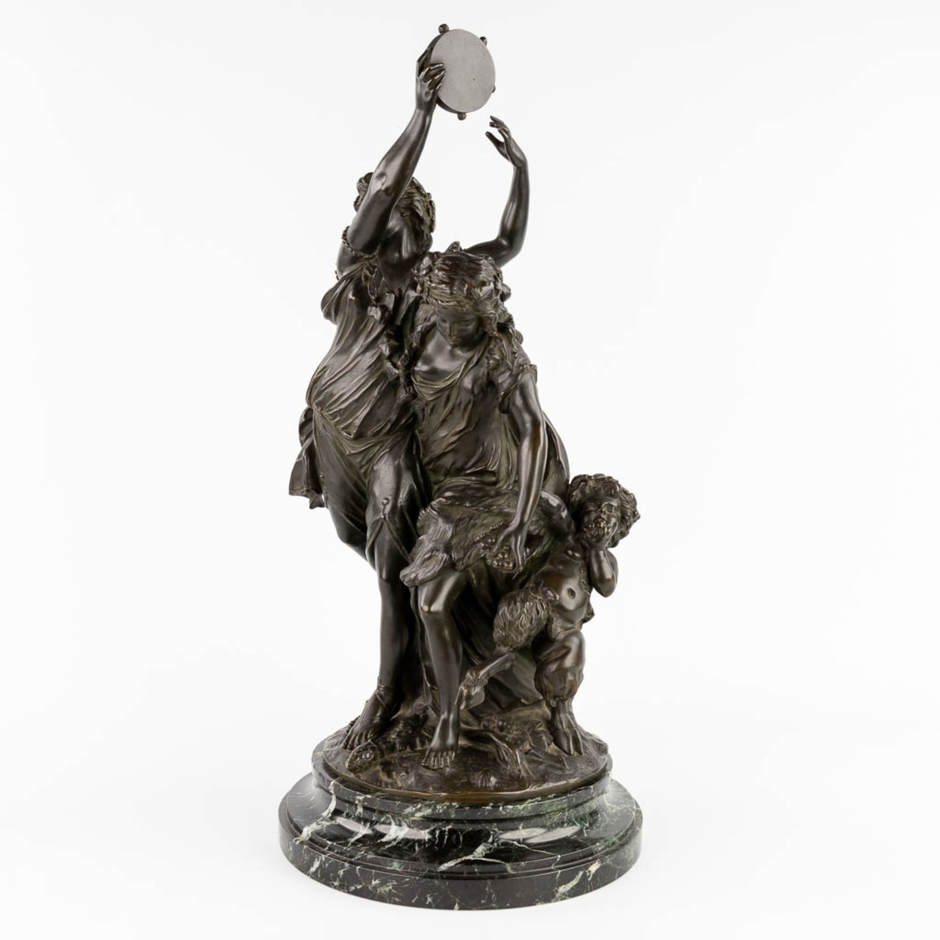 CLODION (1738-1814) 'Bacchantes' patinated bronze. 19th C. (L:25 x W:28 x H:65 cm) - Image 9 of 15