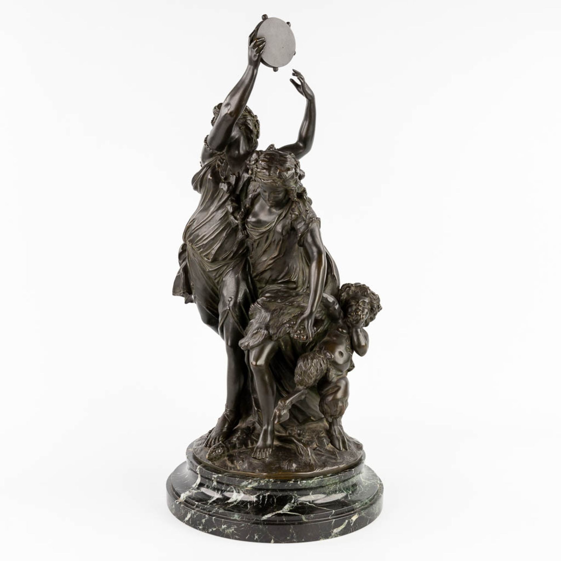 CLODION (1738-1814) 'Bacchantes' patinated bronze. 19th C. (L:25 x W:28 x H:65 cm) - Bild 9 aus 15