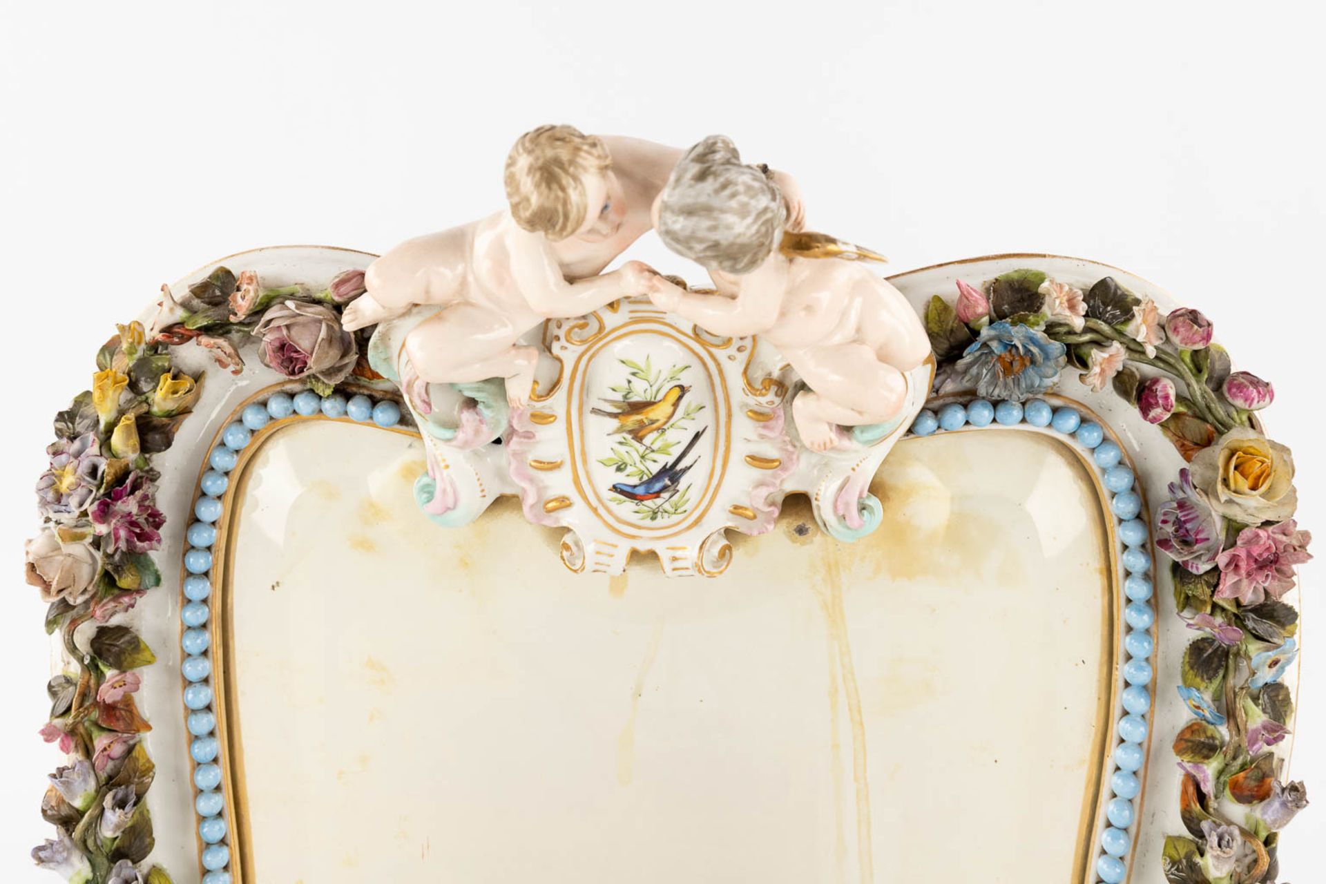 JACOB-PETIT (1796-1868) 'Table Mirror' made of porcelain. 19th C. (W:38 x H:51 cm) - Image 13 of 19