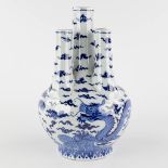 Charles-François Fourmaintraux-Courquin, a tulip vase with Chinoiserie dragon decor France. 19th C.