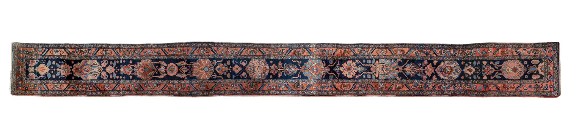 An Oriental hand-made runner. (L:73 x W:732 cm)