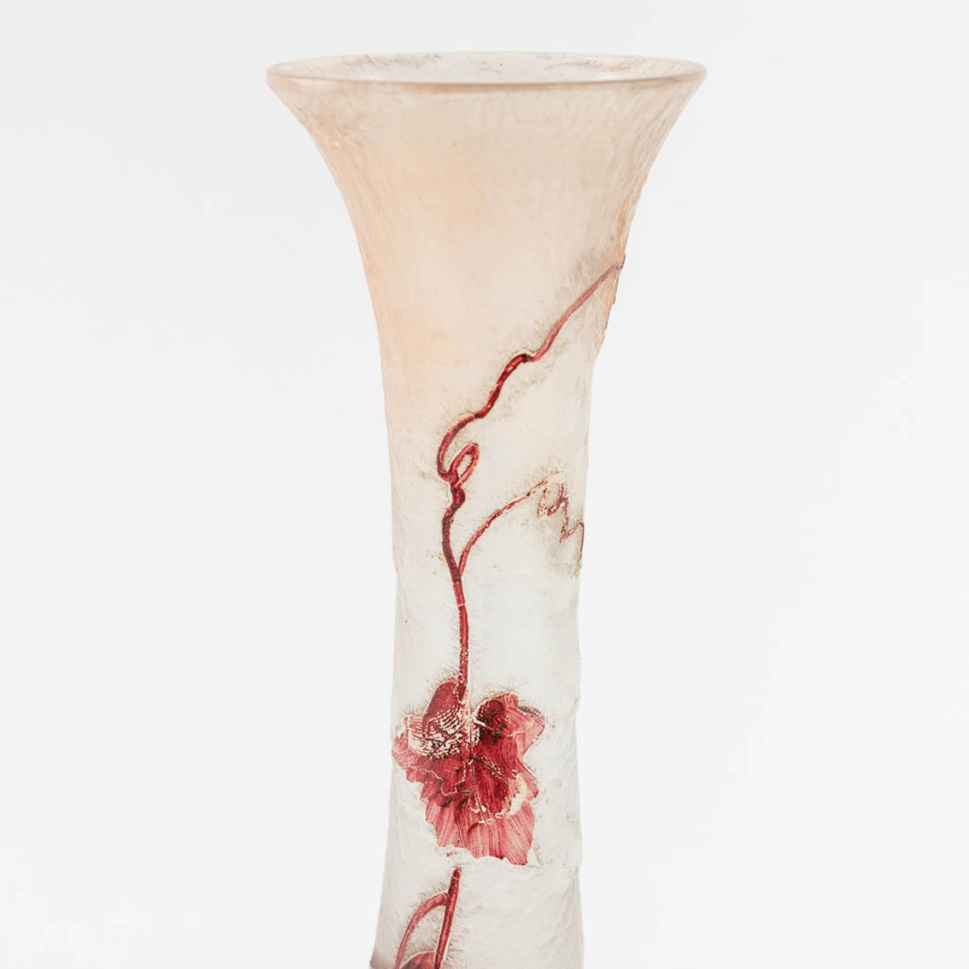 François-Théodore LEGRAS (1839-1916) 'Soliflore' Pâte-de-verre glass. (H:40 x D:15 cm) - Image 10 of 12