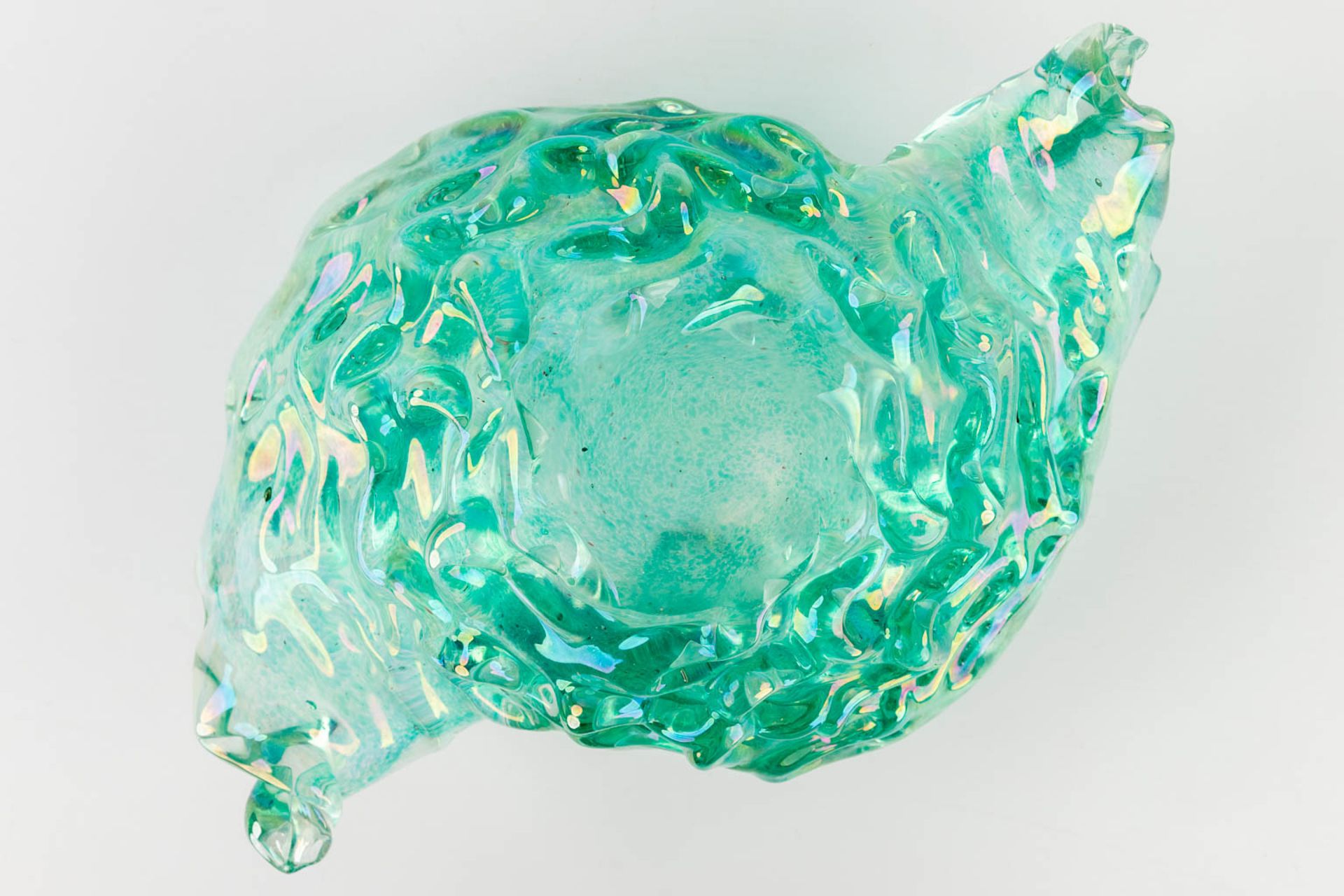 A vide-poche and duck, glass, Murano, Italy. (L:22 x W:29 x H:10,5 cm) - Image 15 of 16