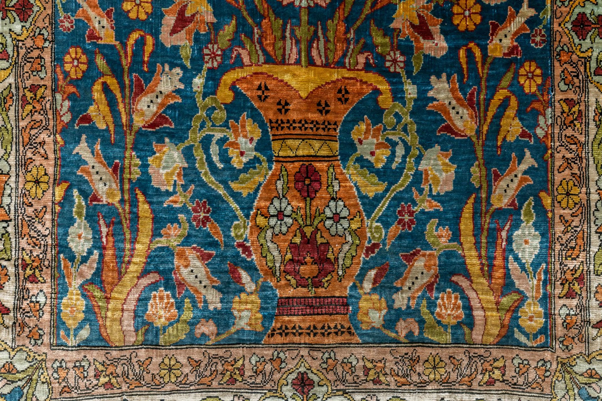 An Oriental hand-made carpet, Ghoum, Signed. (L:108 x W:60 cm) - Bild 7 aus 11