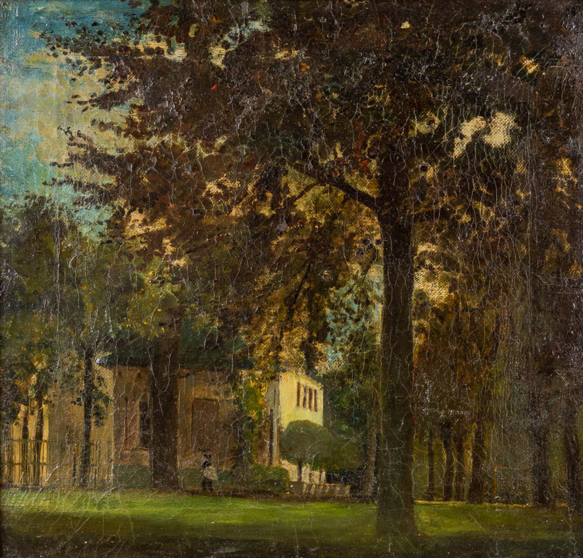 François LAMORINIERE (1828-1911)(Attr.) 'Souvenir De Audenarde' oil on canvas. (W:38 x H:36 cm)