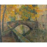 Charles VERBRUGGHE (1863-1920) 'Meebrug' oil on panel. (W:60 x H:50 cm)