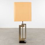 A vintage table lamp in the style of Willy Rizzo / Belgo Chrome. Circa 1980. (W:20 x H:95 cm)