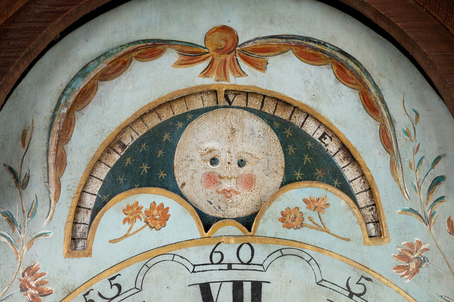 An antique clock, made in Friesland, The Netherlands. 19th C. (L:23 x W:46 x H:153 cm) - Image 11 of 16