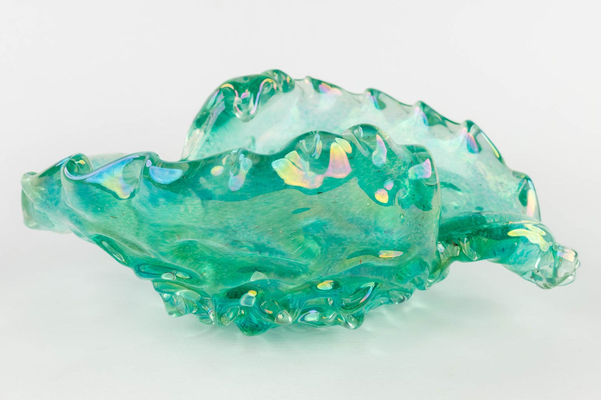 A vide-poche and duck, glass, Murano, Italy. (L:22 x W:29 x H:10,5 cm) - Image 12 of 16