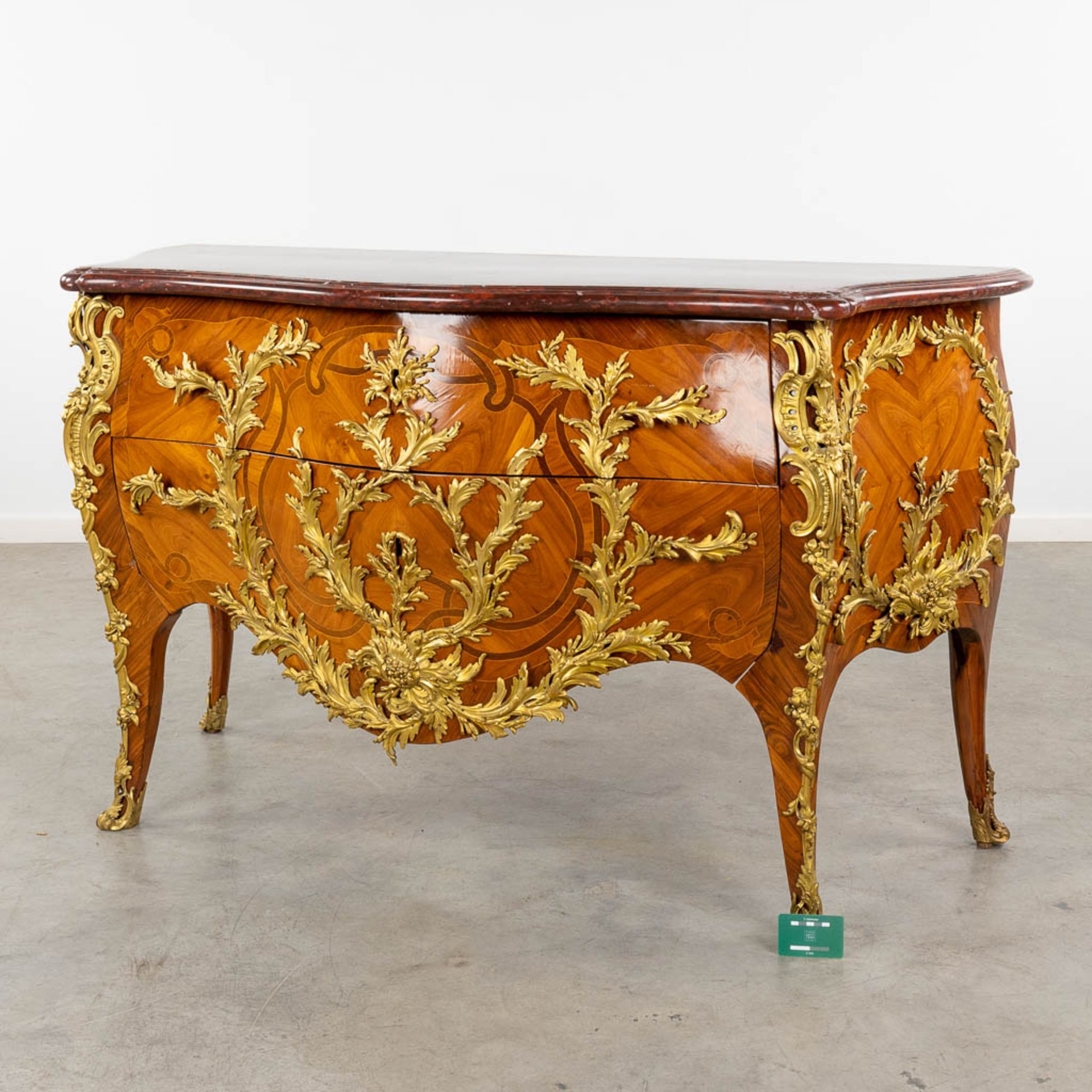 Pierre Roussel (1723-1782) A two-drawer commode, mounted with ormolu bronze. 18th C. (L:63 x W:150 x - Bild 2 aus 22
